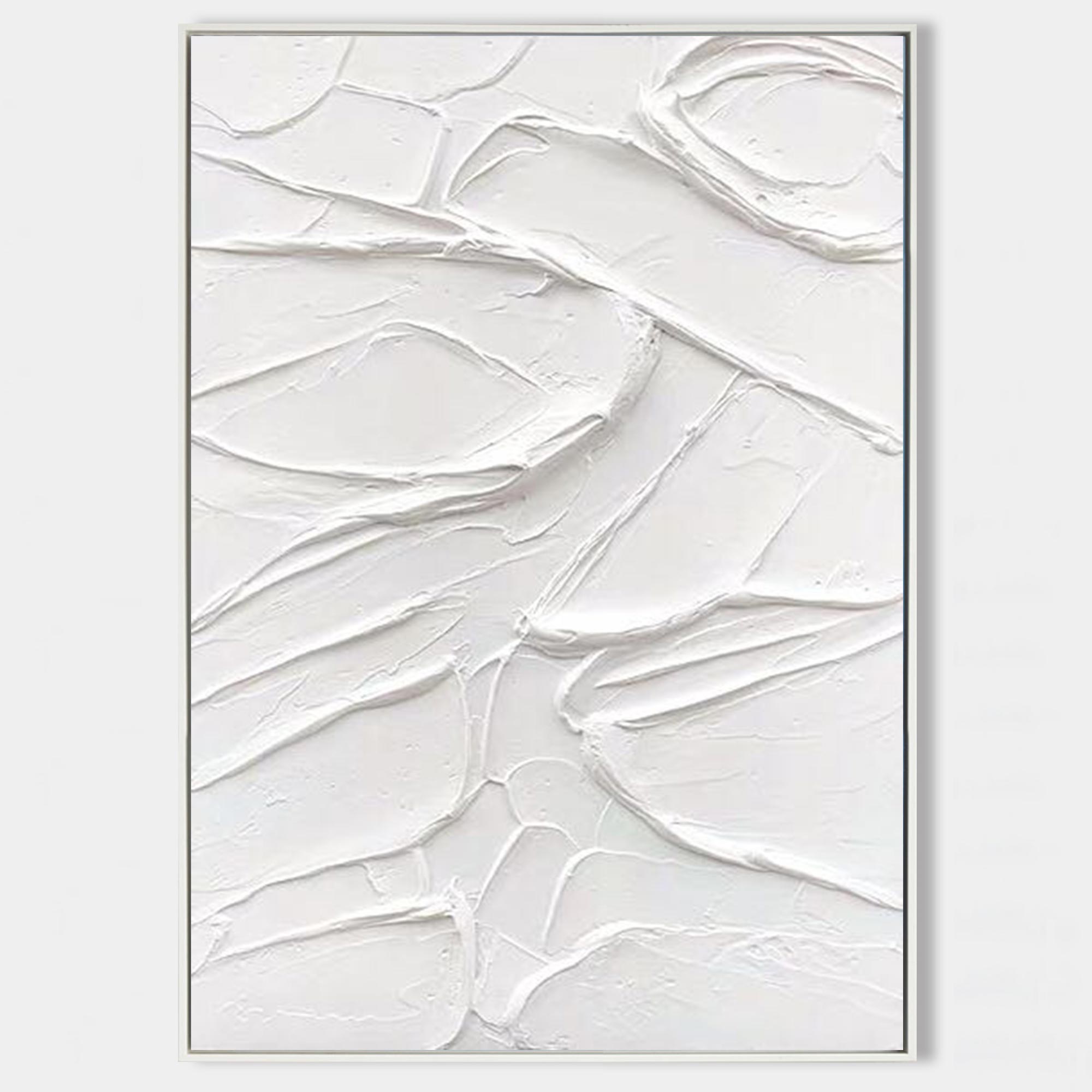 White Abstract Painting #ABAV142