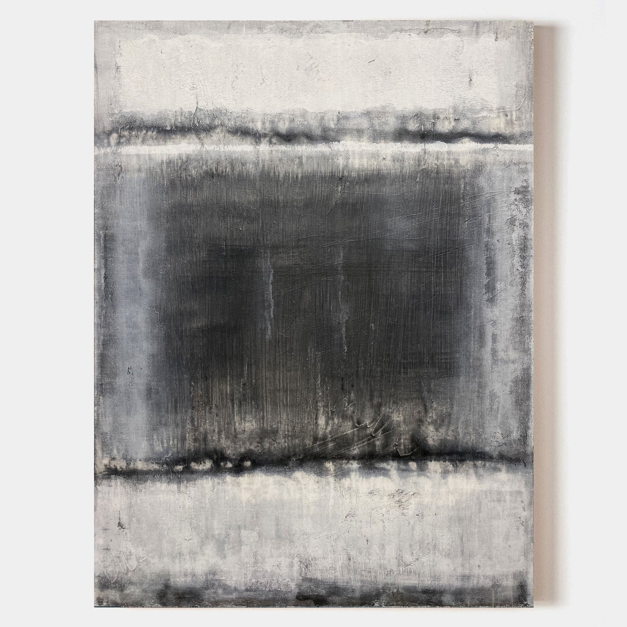 Grey And White Abstract Painting #IS72