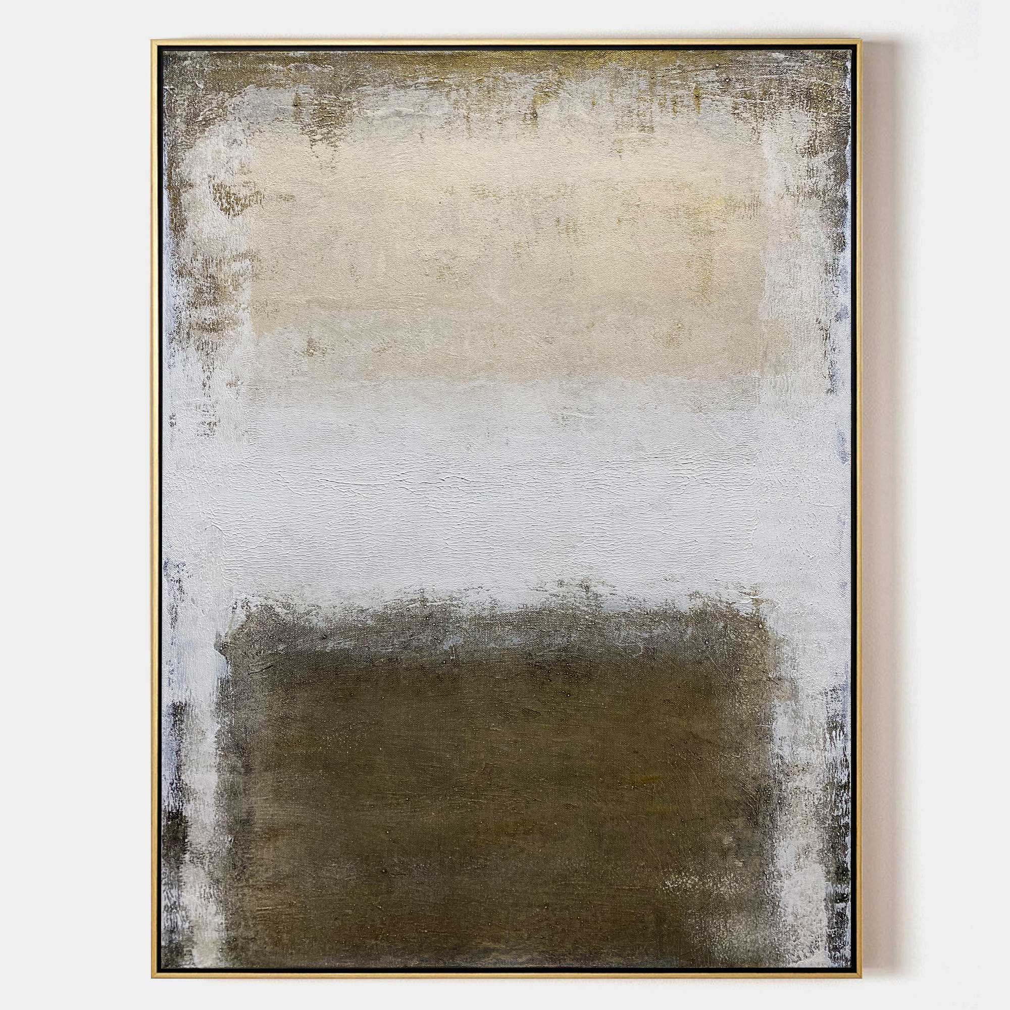 Brown White Minimalist Painting #ABAV107