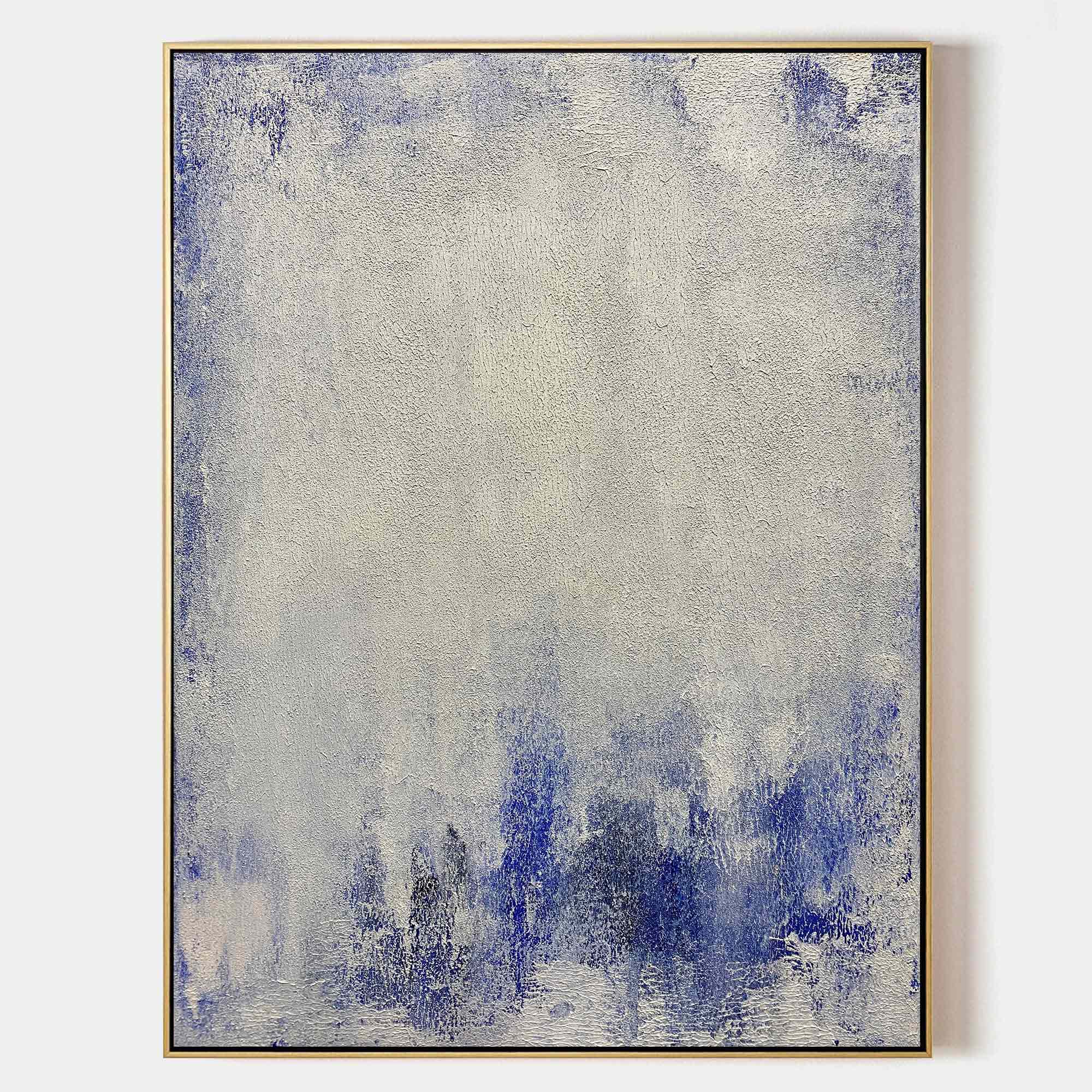 Blue White Minimalist Painting #ABAV122