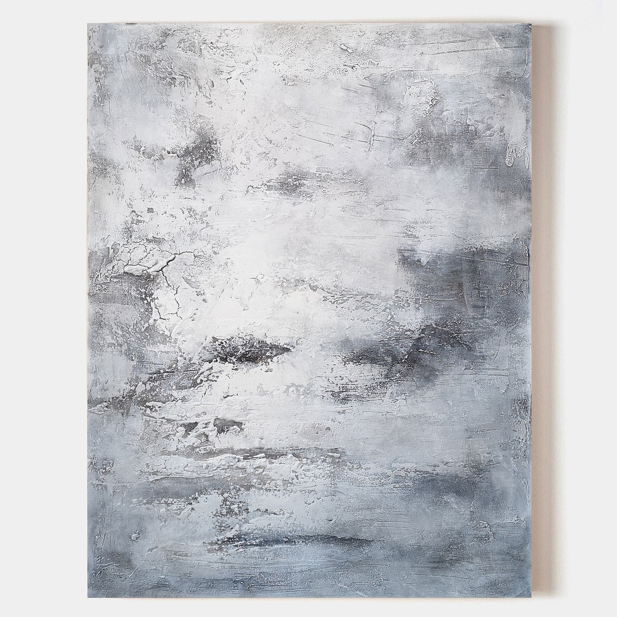 Grey White Abstract Painting #IS54