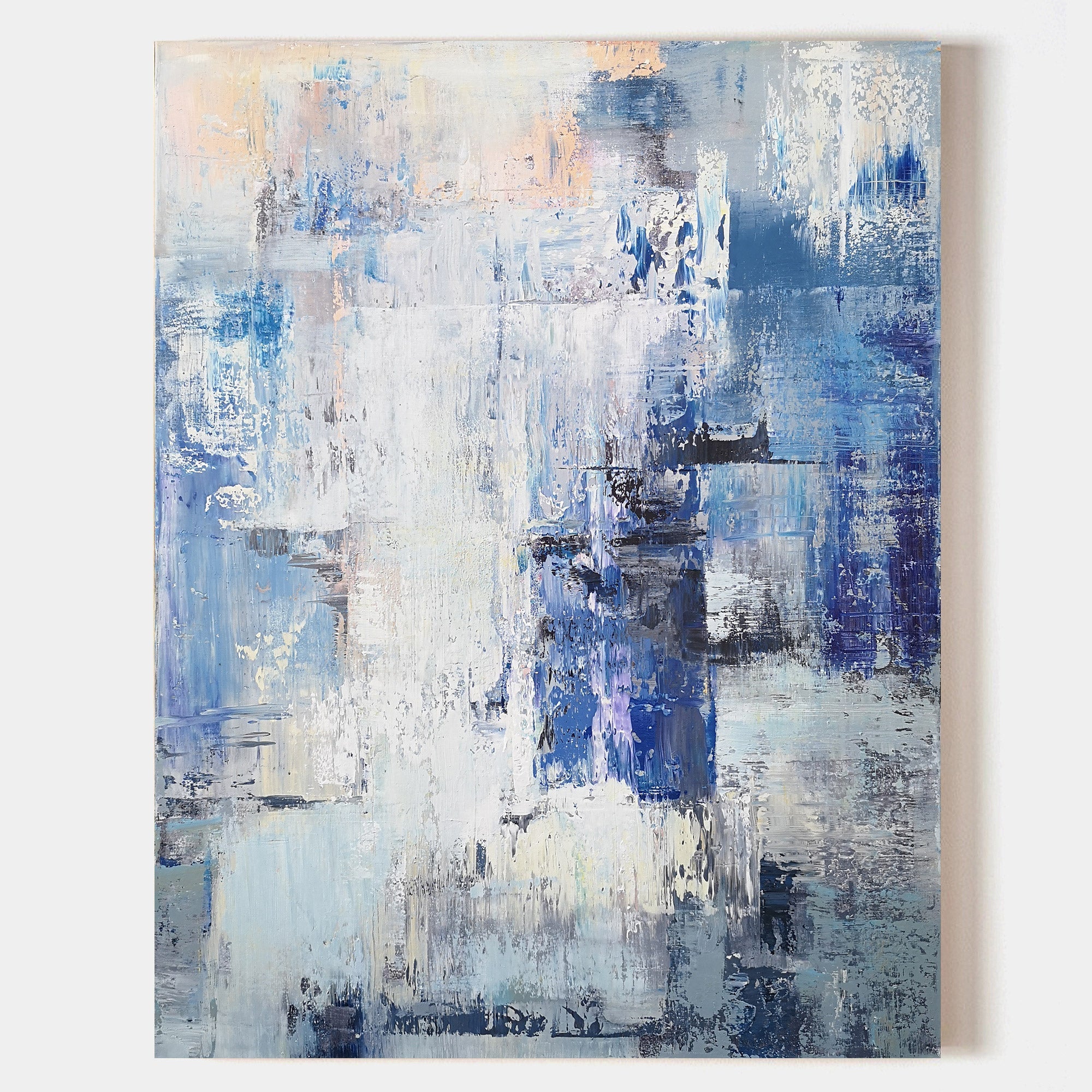 BLue White Abstract Painting #IS63