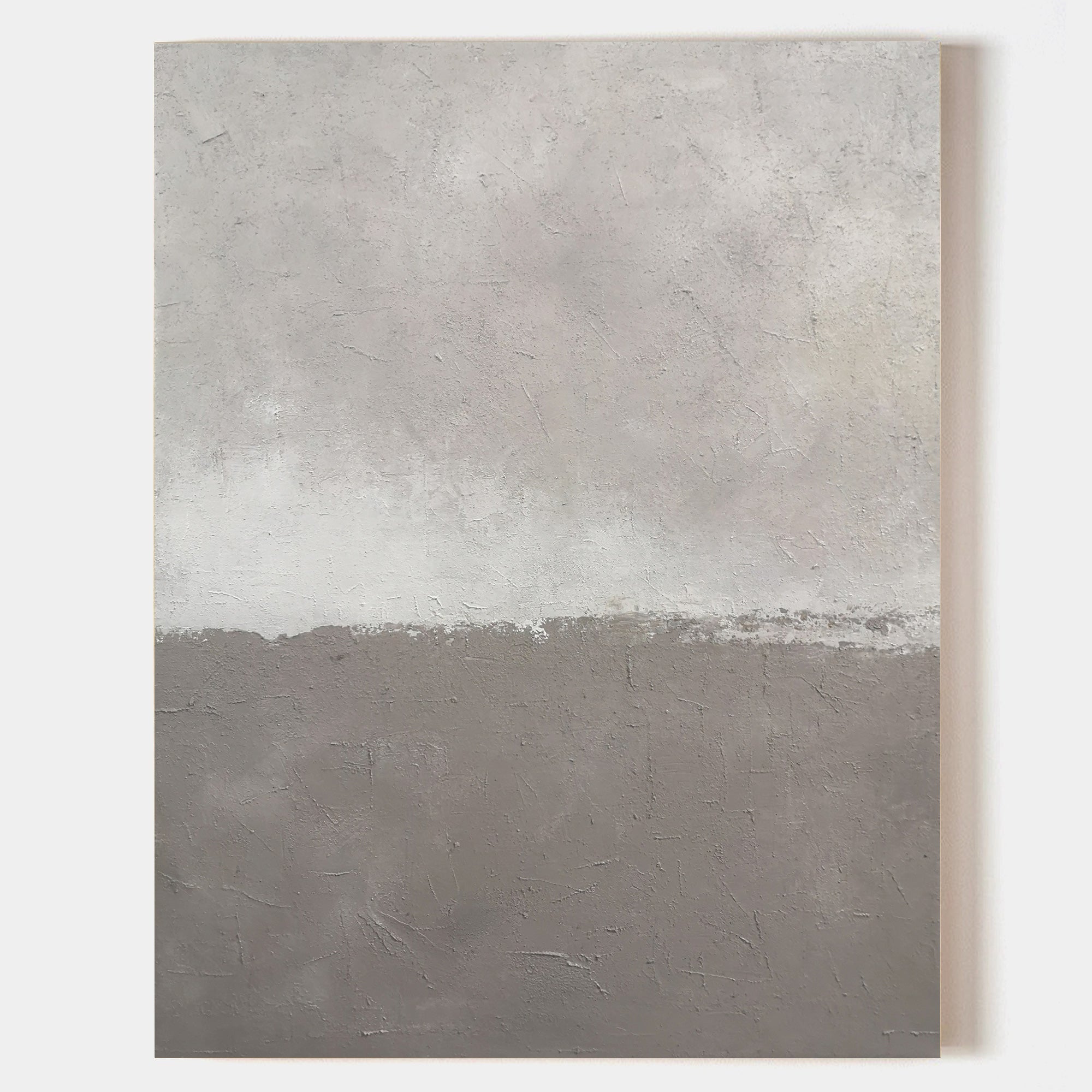 Peinture abstraite beige gris 30'' X 40'' #IS39