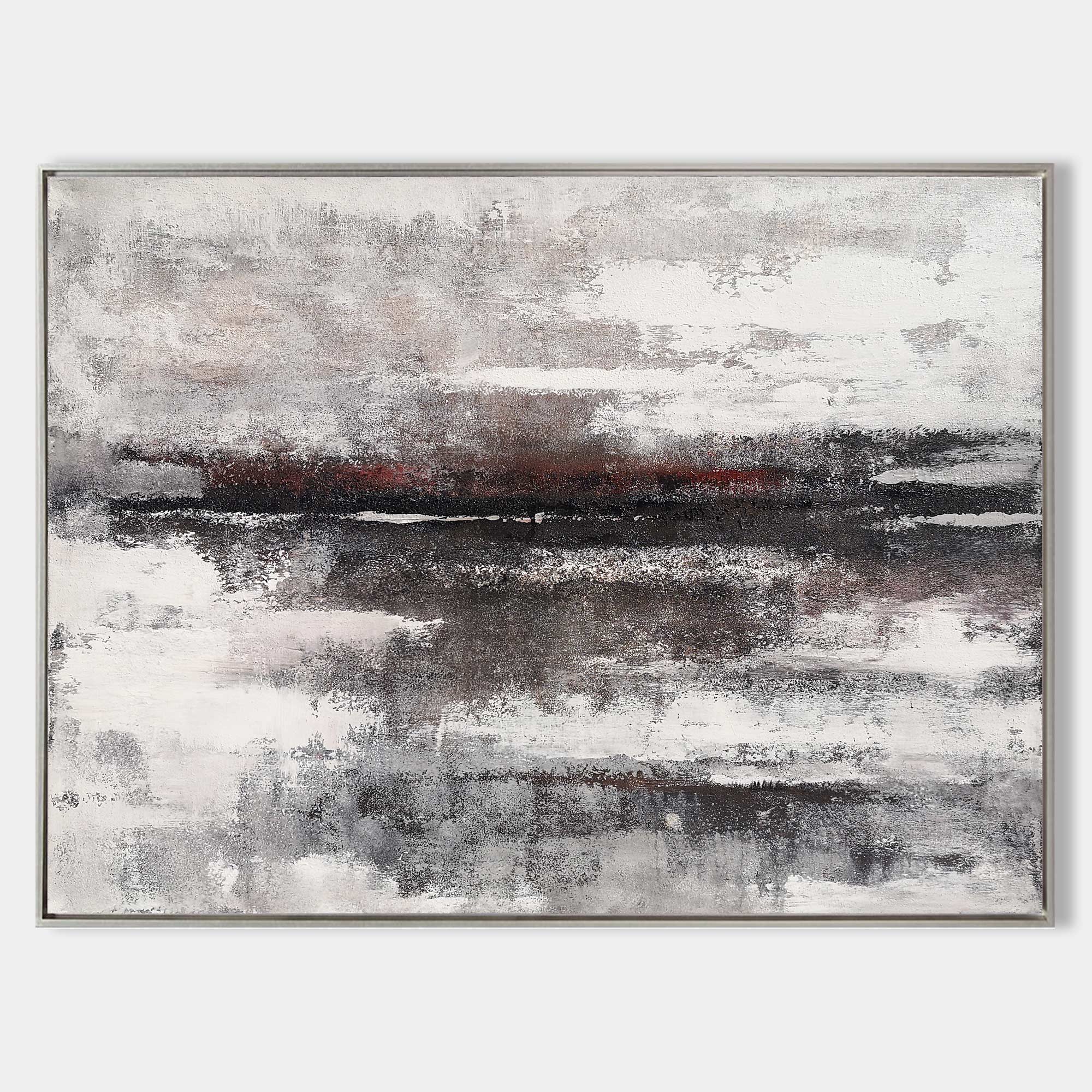 Grey Abstract Painting #ABSH37