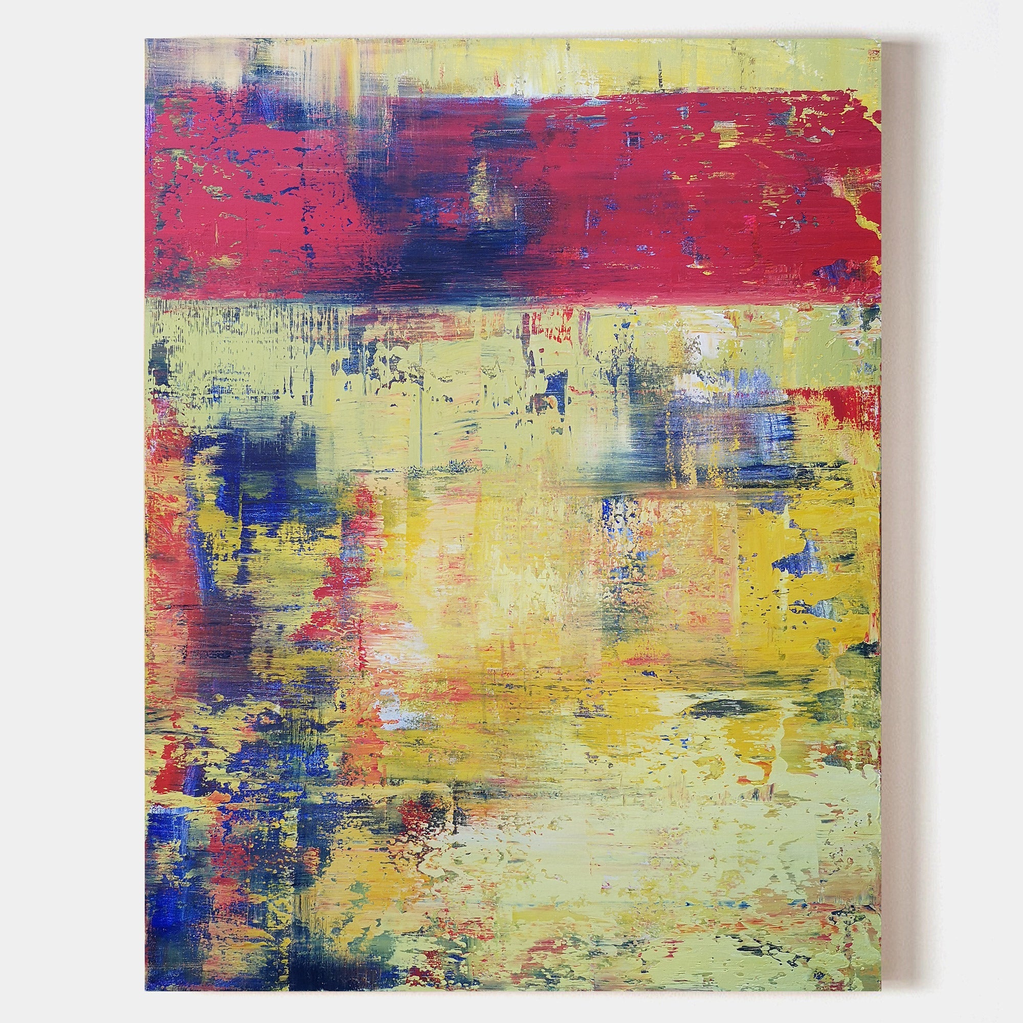 Yellow Red Abstract Painting #IS57