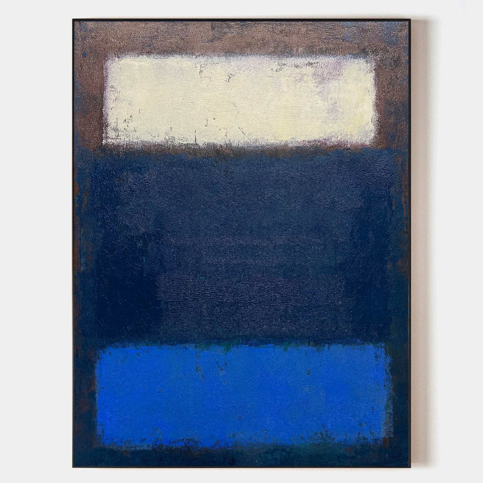 Blue And Brown Minimalist Painting #ABAV126