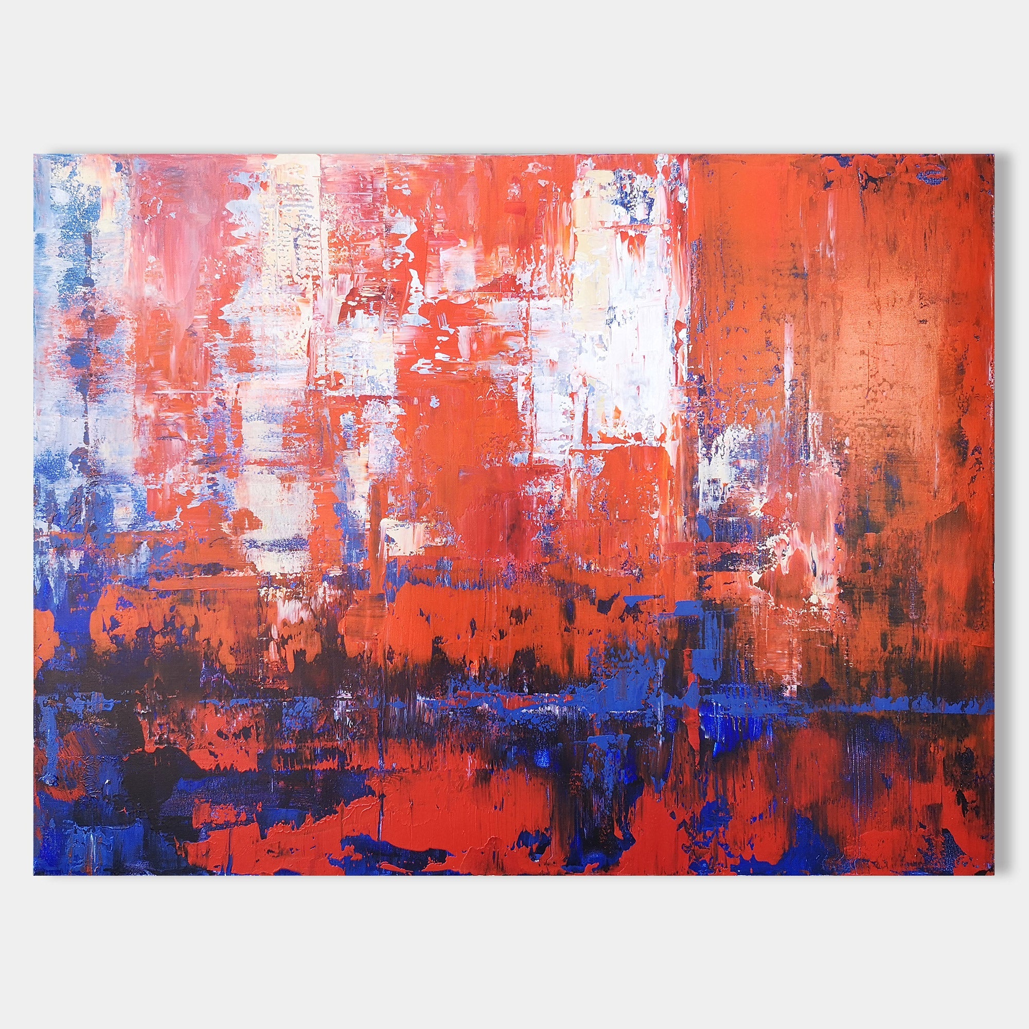 Red Blue Abstract Painting #IS62