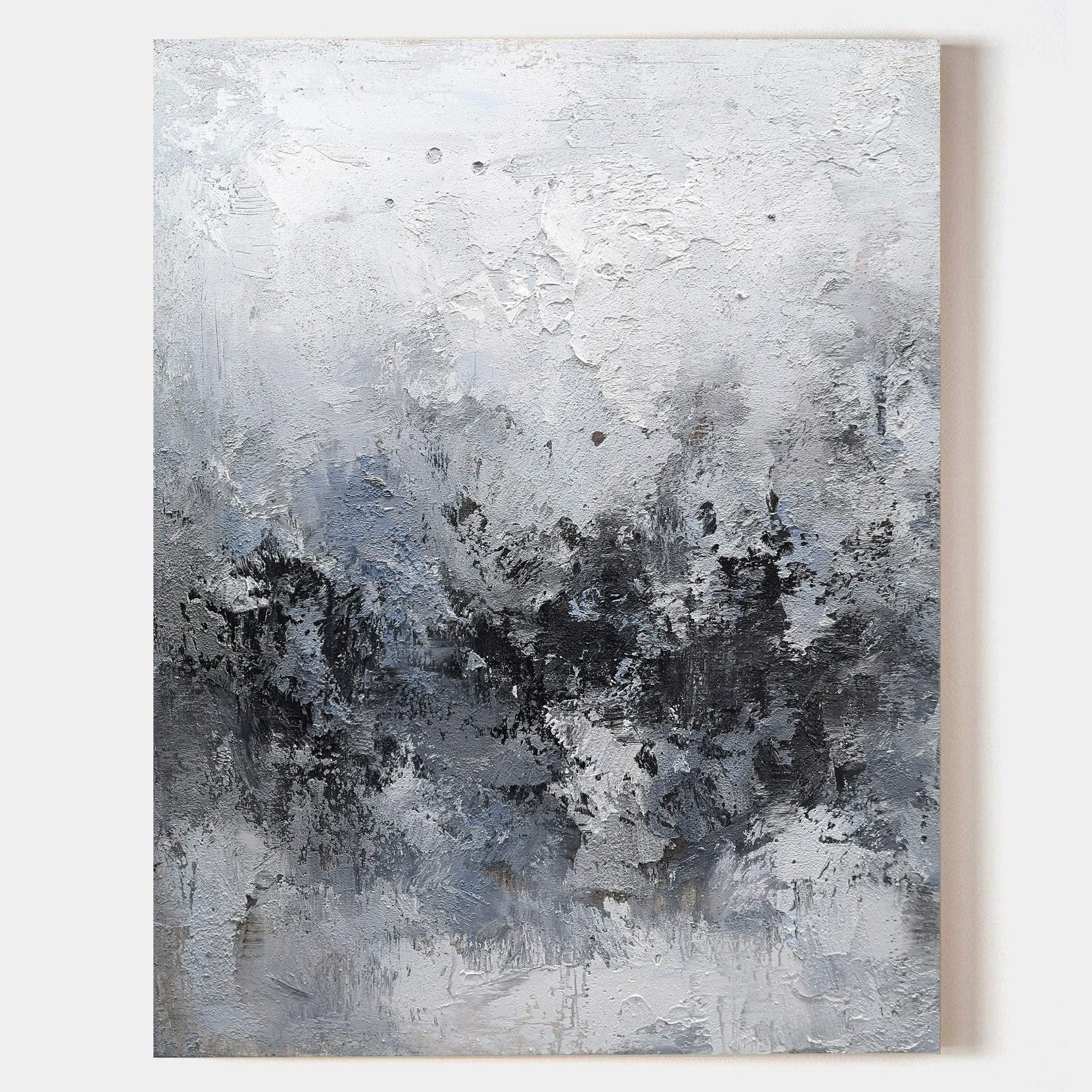 Grey White Abstract Painting #IS03