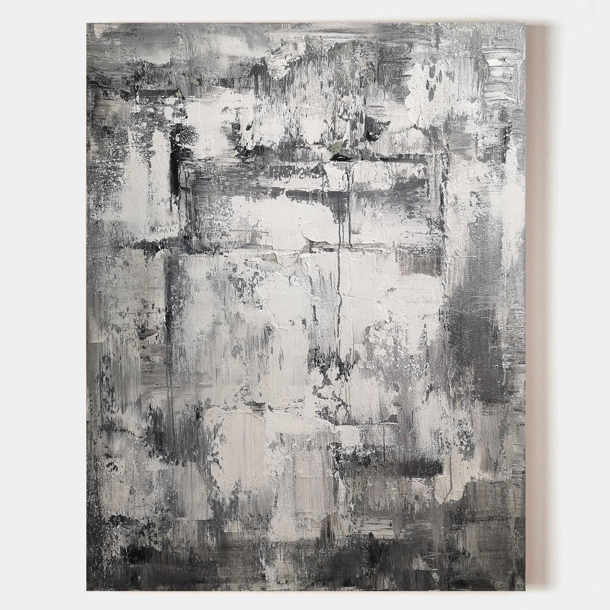 Grey White Abstract Painting #IS36