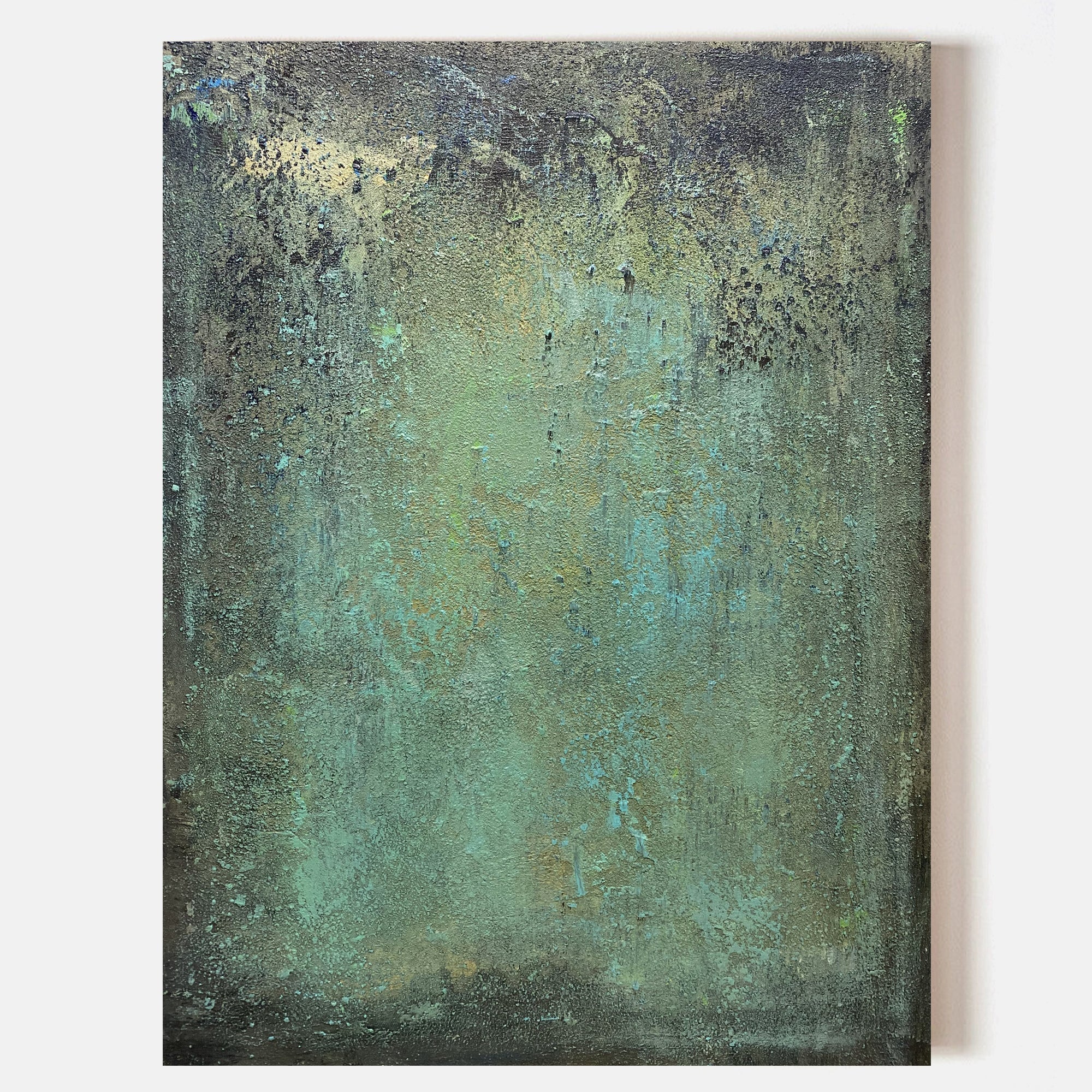 Textured Green Abstract Painting #IS73