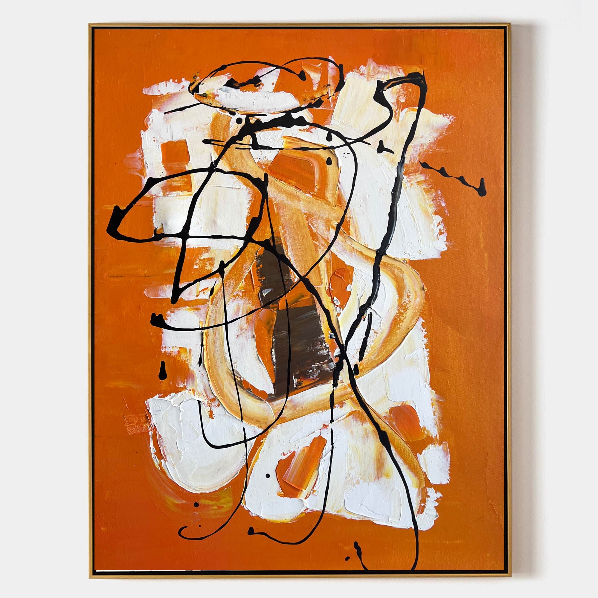 Orange Abstract Painting #ABAV183