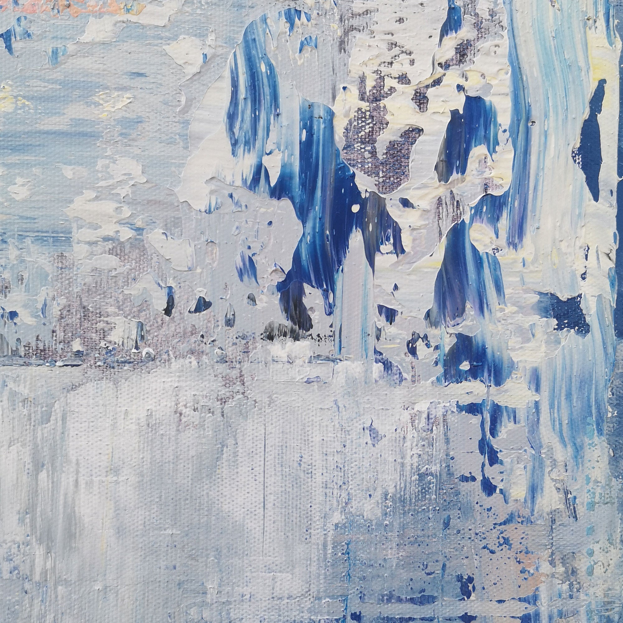 BLue White Abstract Painting #IS63