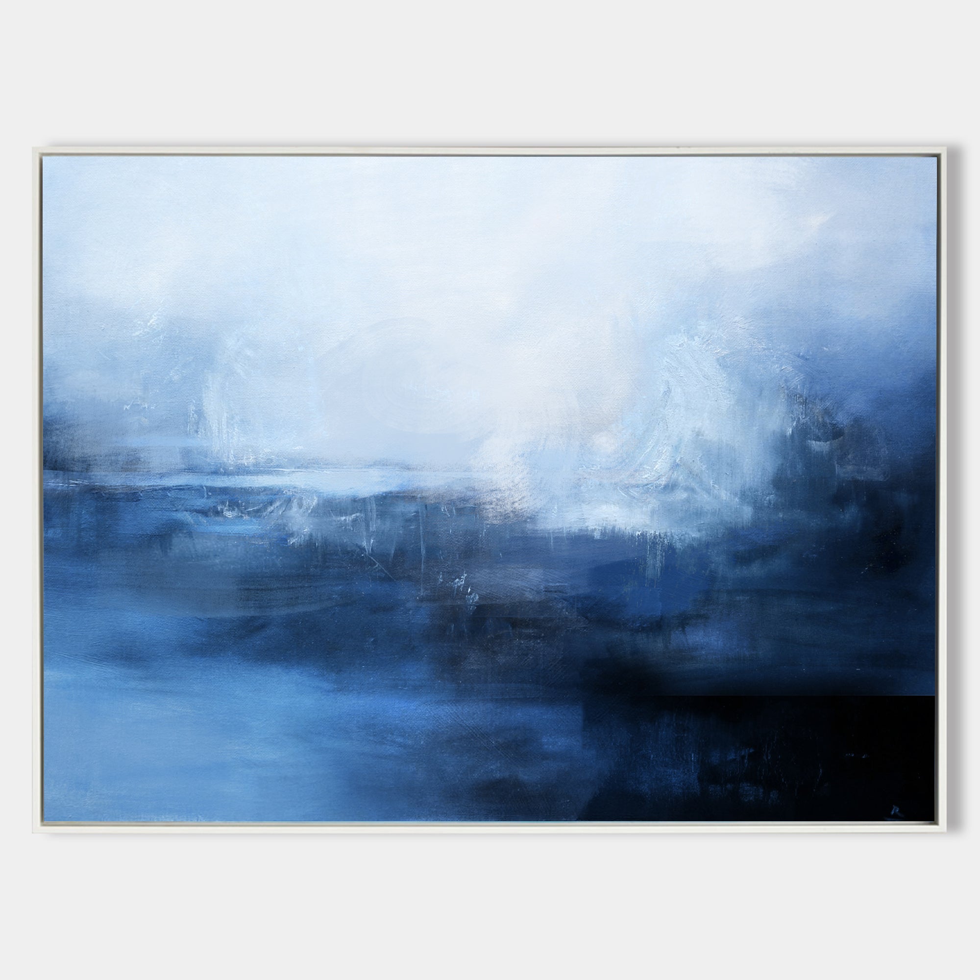 Blue Abstract Sea Landscape Painting #ABSH23