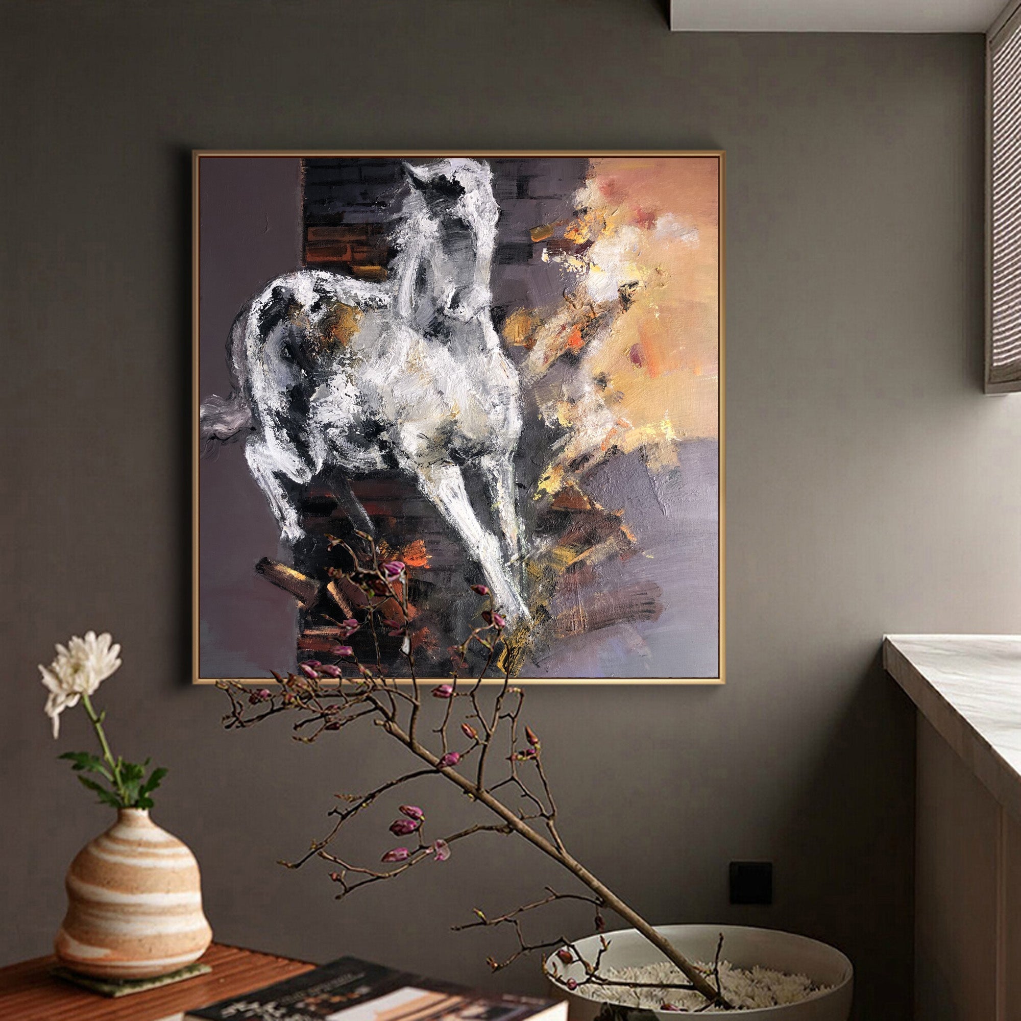 Modern Horse Abstract Painting #ANH26