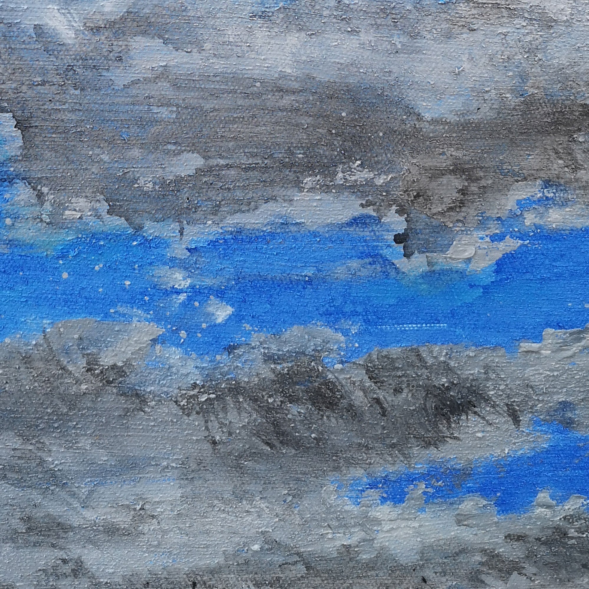 Square Blue Abstract Painting  #IS50