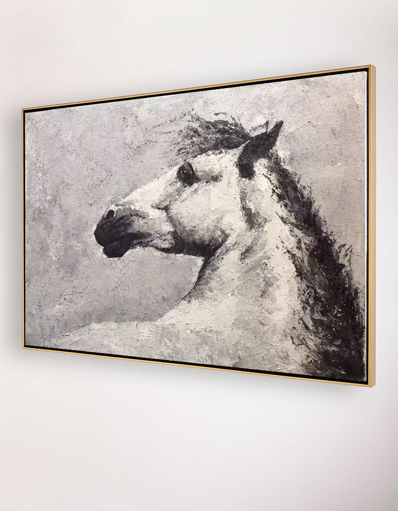 Gray Horse Abstract Art #ANH21