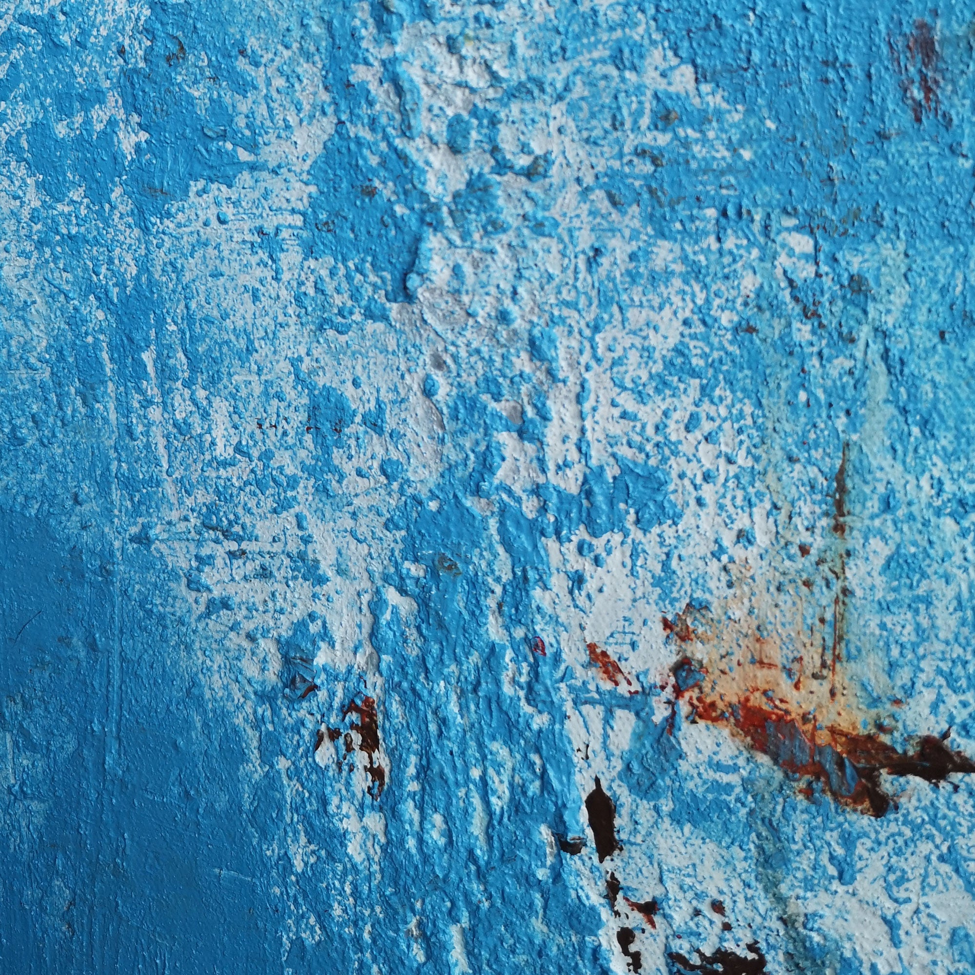 Blue And Rust Abstract Art #IS16