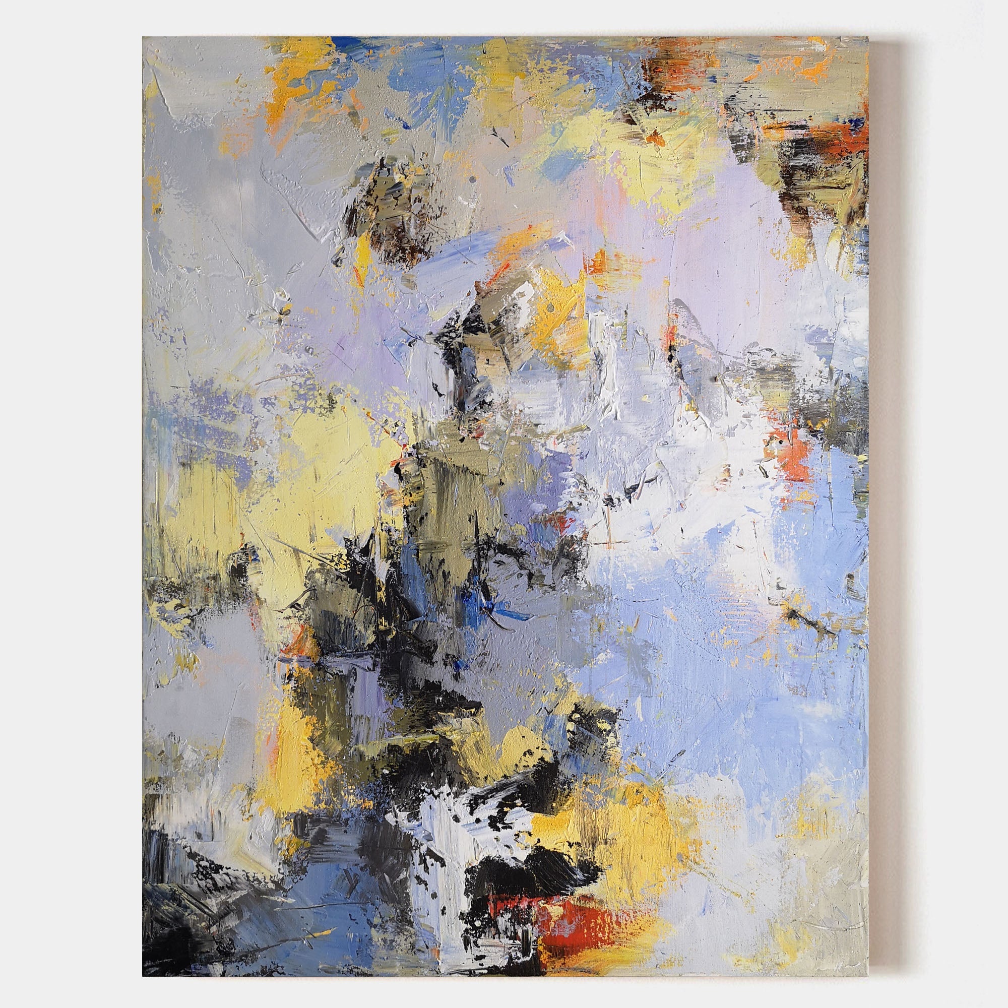 Yellow BLue Abstract Painting #IS37