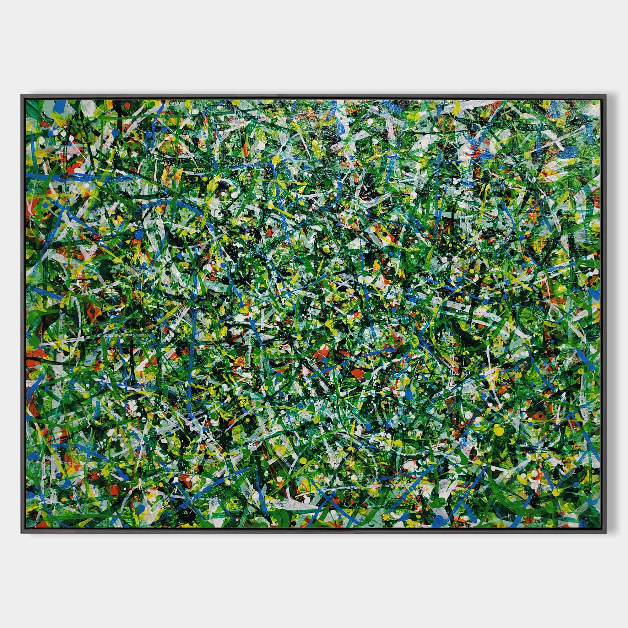 Green Horizontal Abstract Art  #IS78