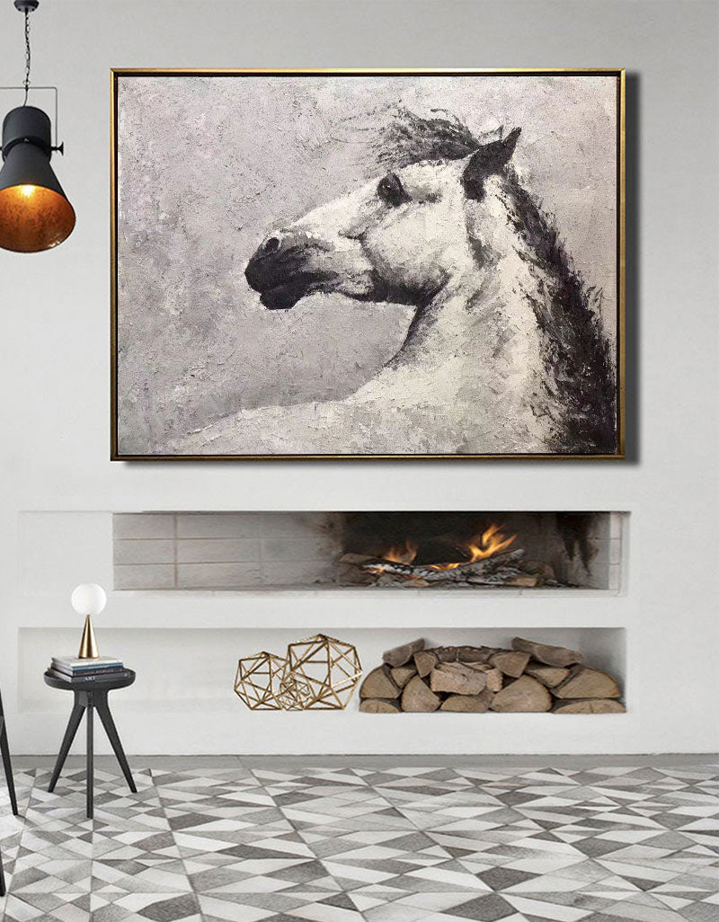 Gray Horse Abstract Art #ANH21