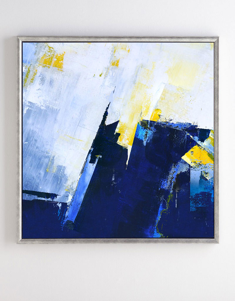 Blue Square Abstract Painting #ABAS13