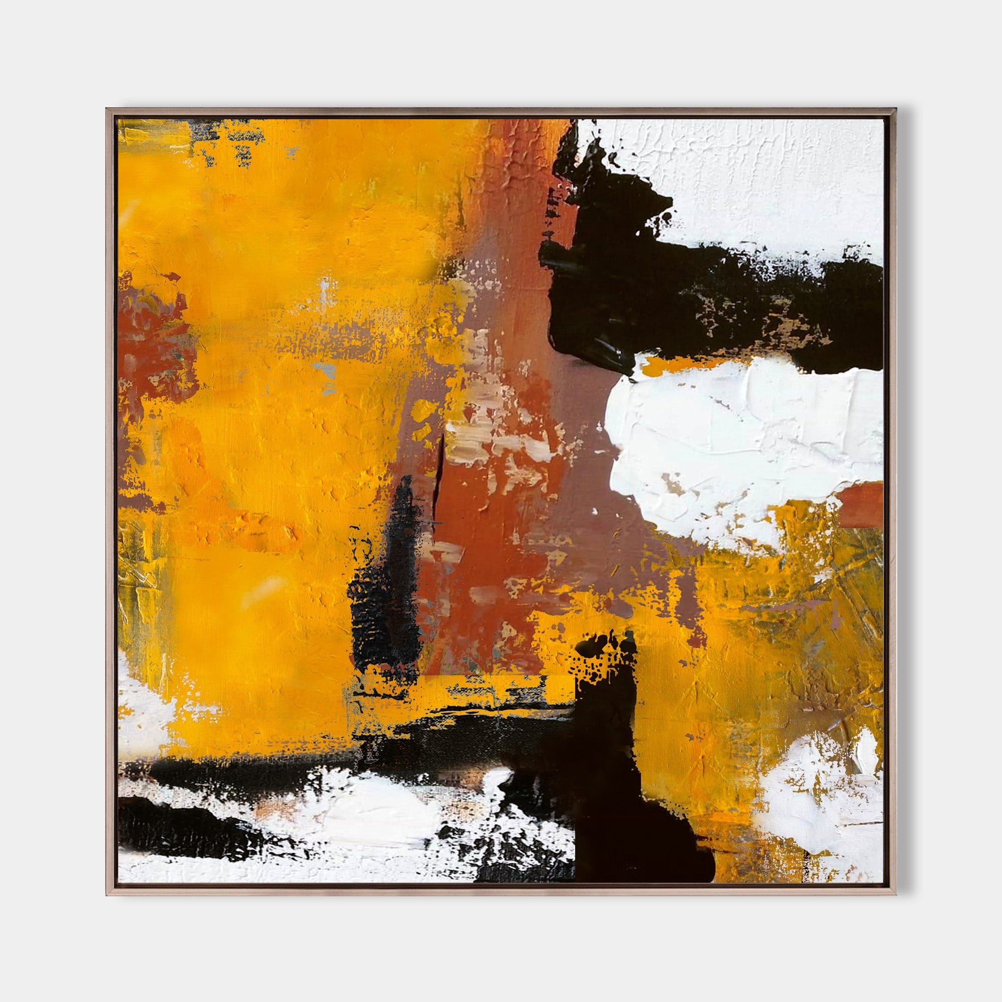 Deep Orange Abstract Painting #ABAS15