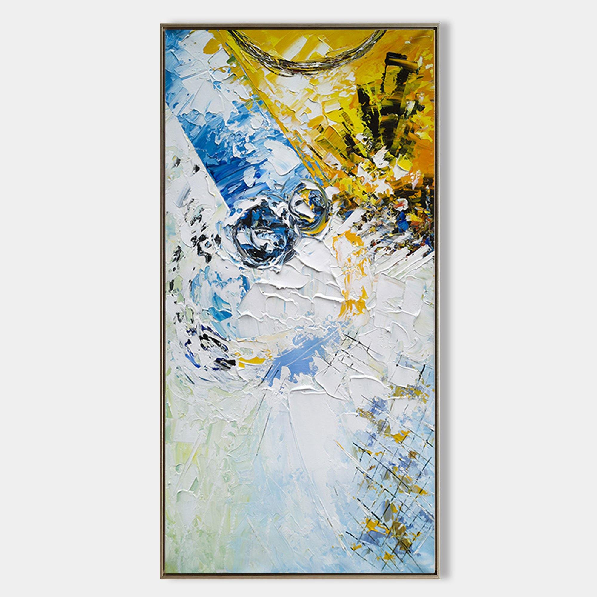 Abstract Yellow Blue Art #ABAP04