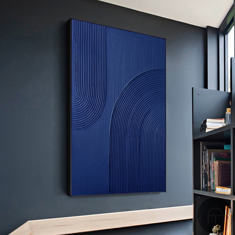 3D Navy Abstract Painting #ABAV338