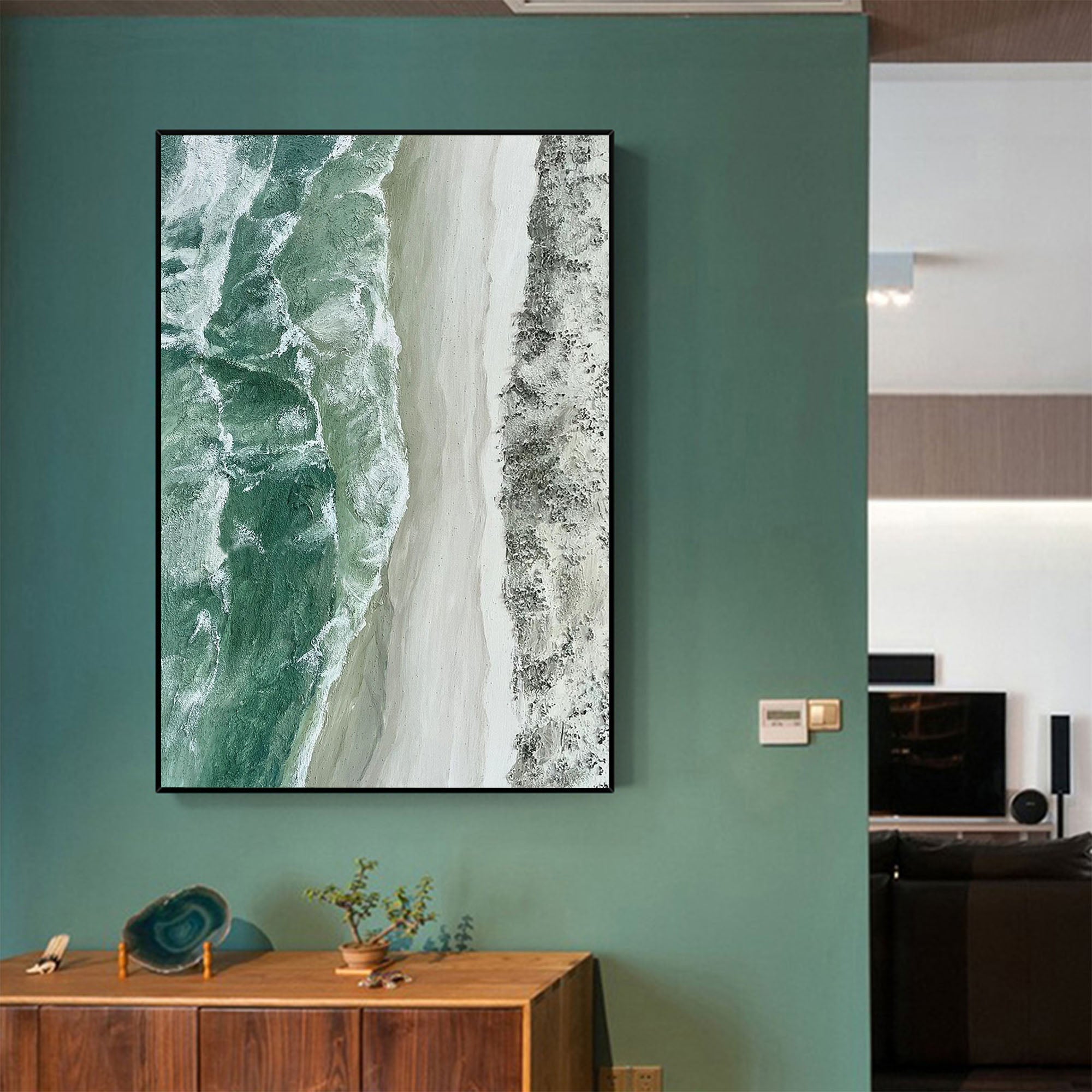 Green Seascape Painting #ABSV22