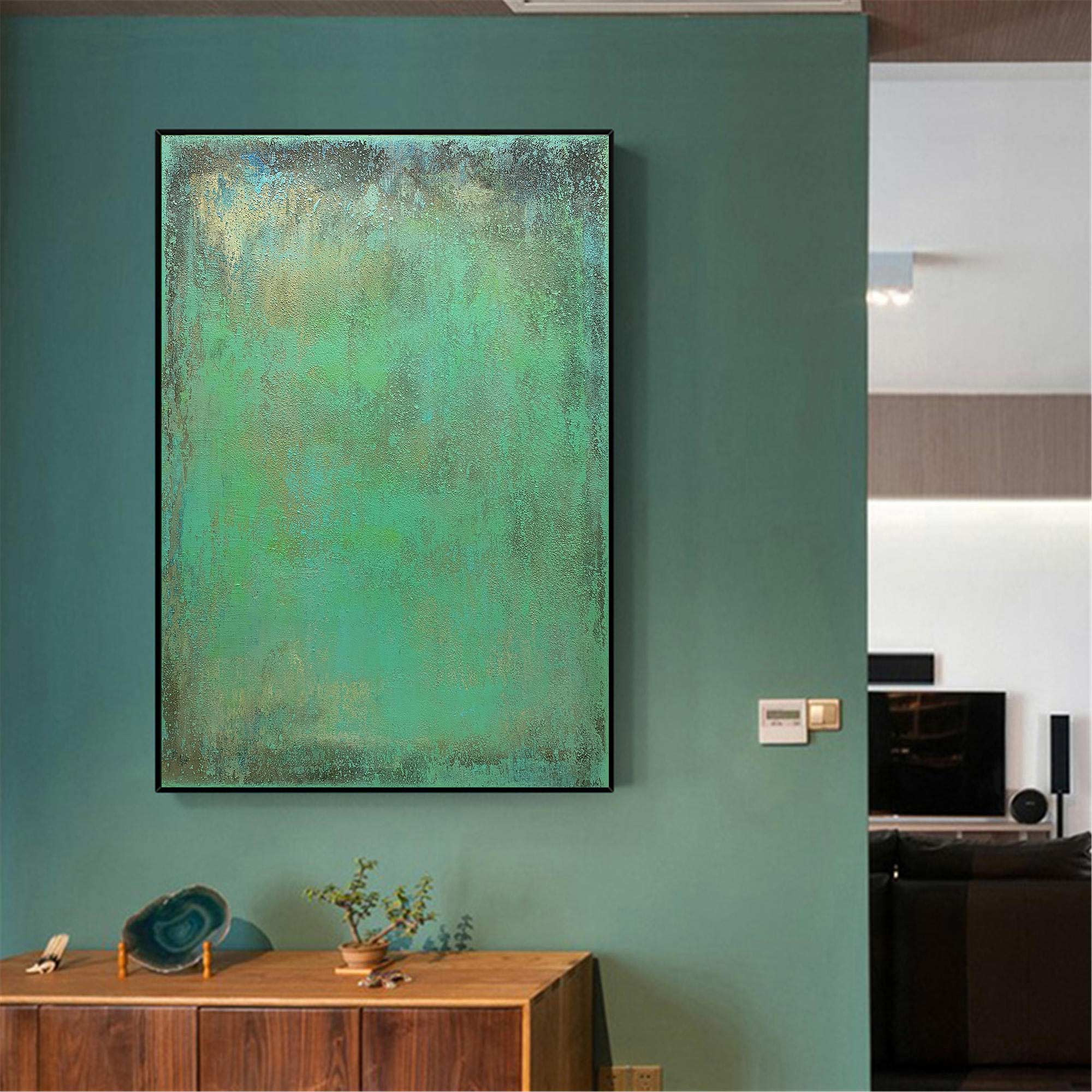 Green Modern Abstract Painting #IS74