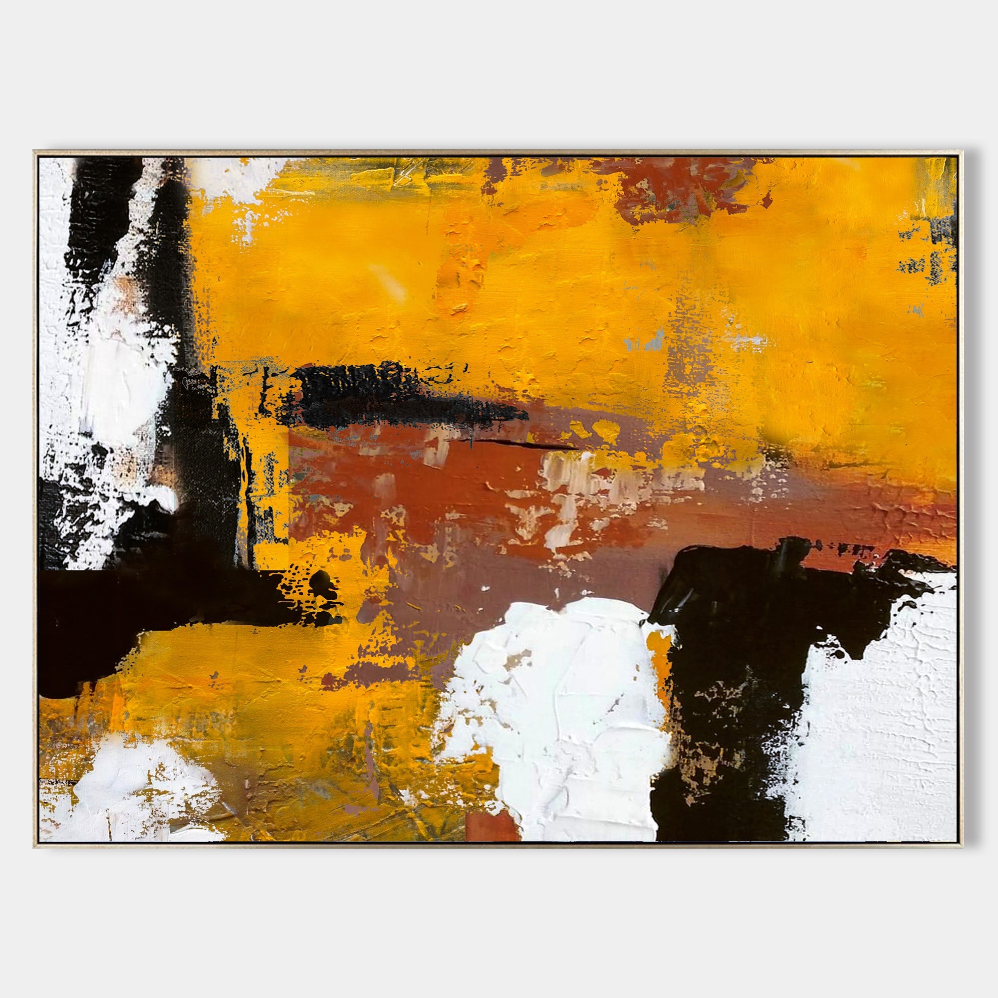 Burnt Orange Abstract Painting #ABAH24