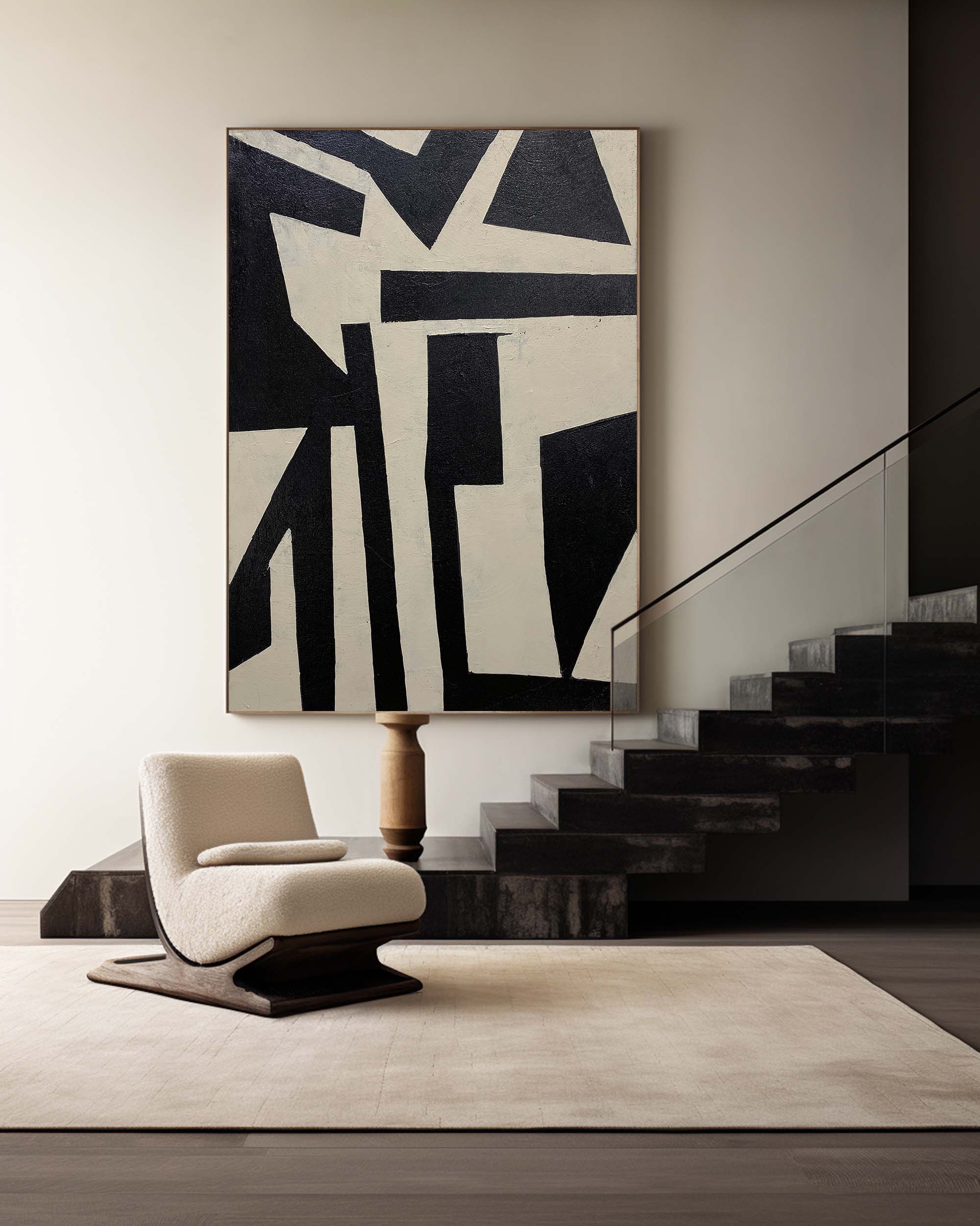Black Abstract Painting #ABAV269