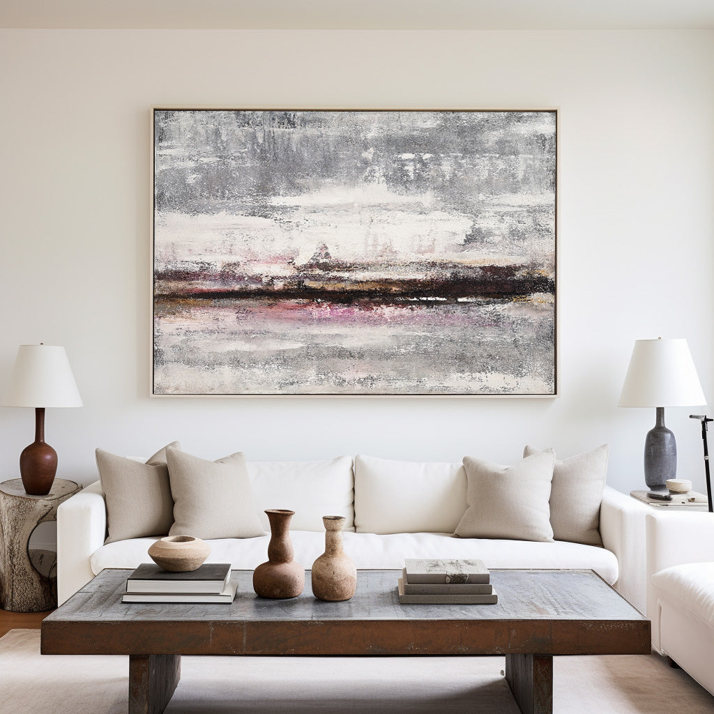 Grey Abstract Painting #ABSH38