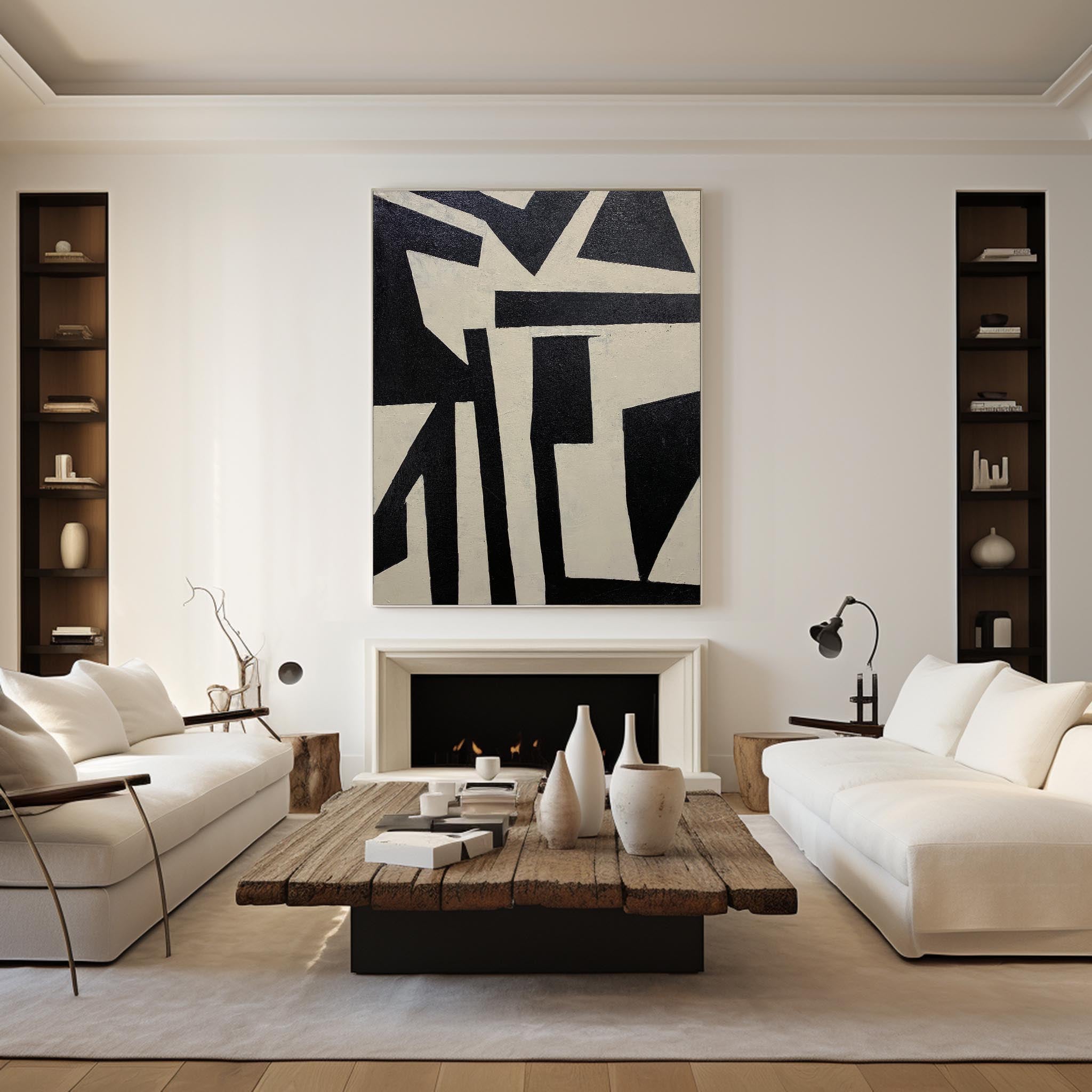 Black Abstract Painting #ABAV269