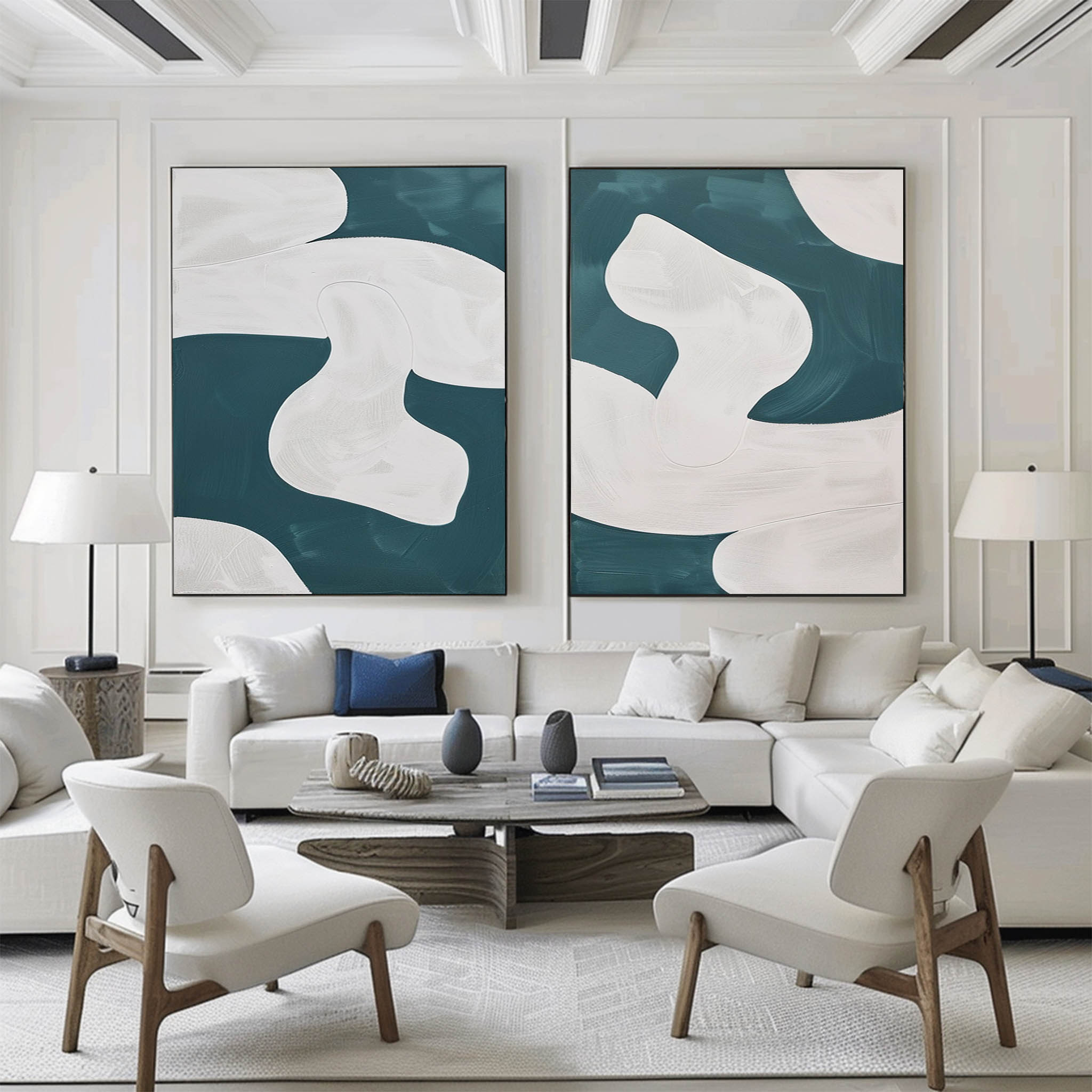 Set of 2 Abstract Art #ABAO74