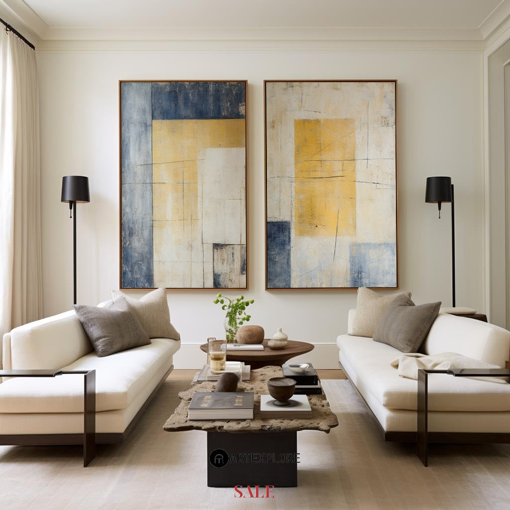 Set of 2 Abstract Art #ABAO62