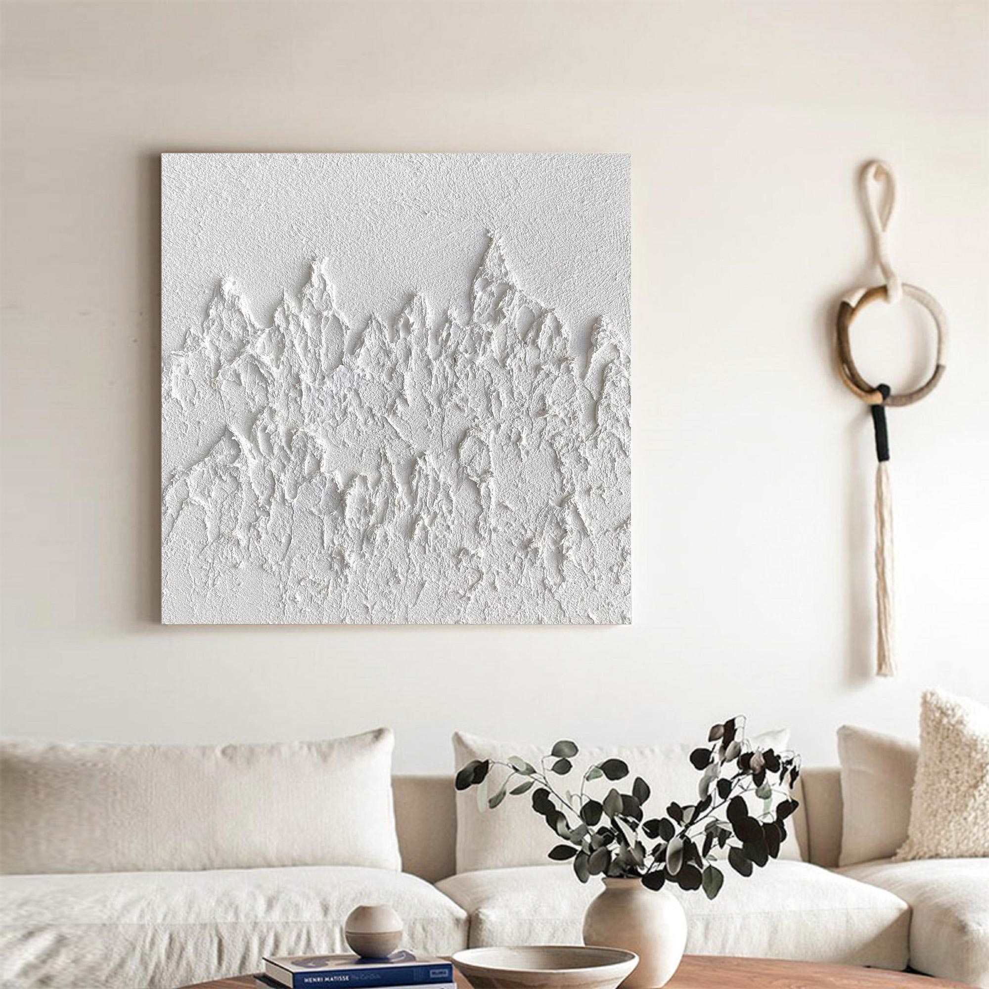 3D White Abstract Painting #ABAS47