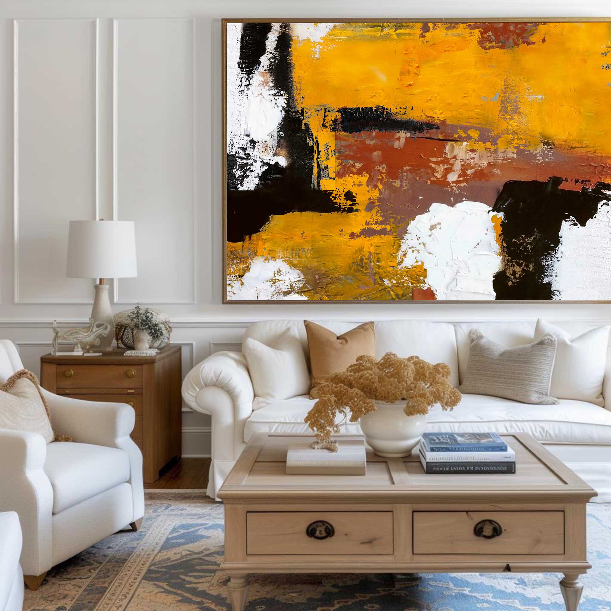 Burnt Orange Abstract Painting #ABAH24