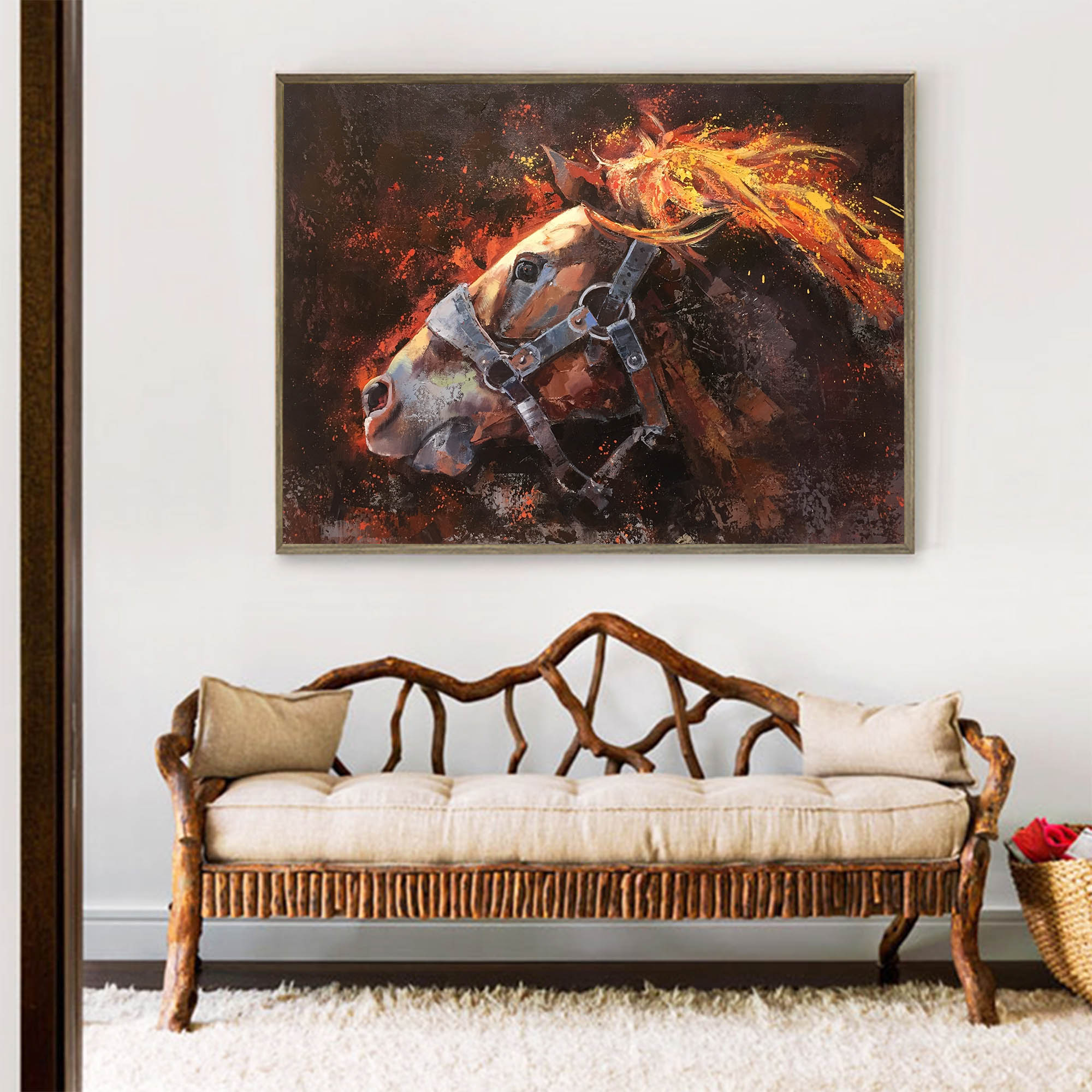 Modern Wild Horse Painting #ANH45