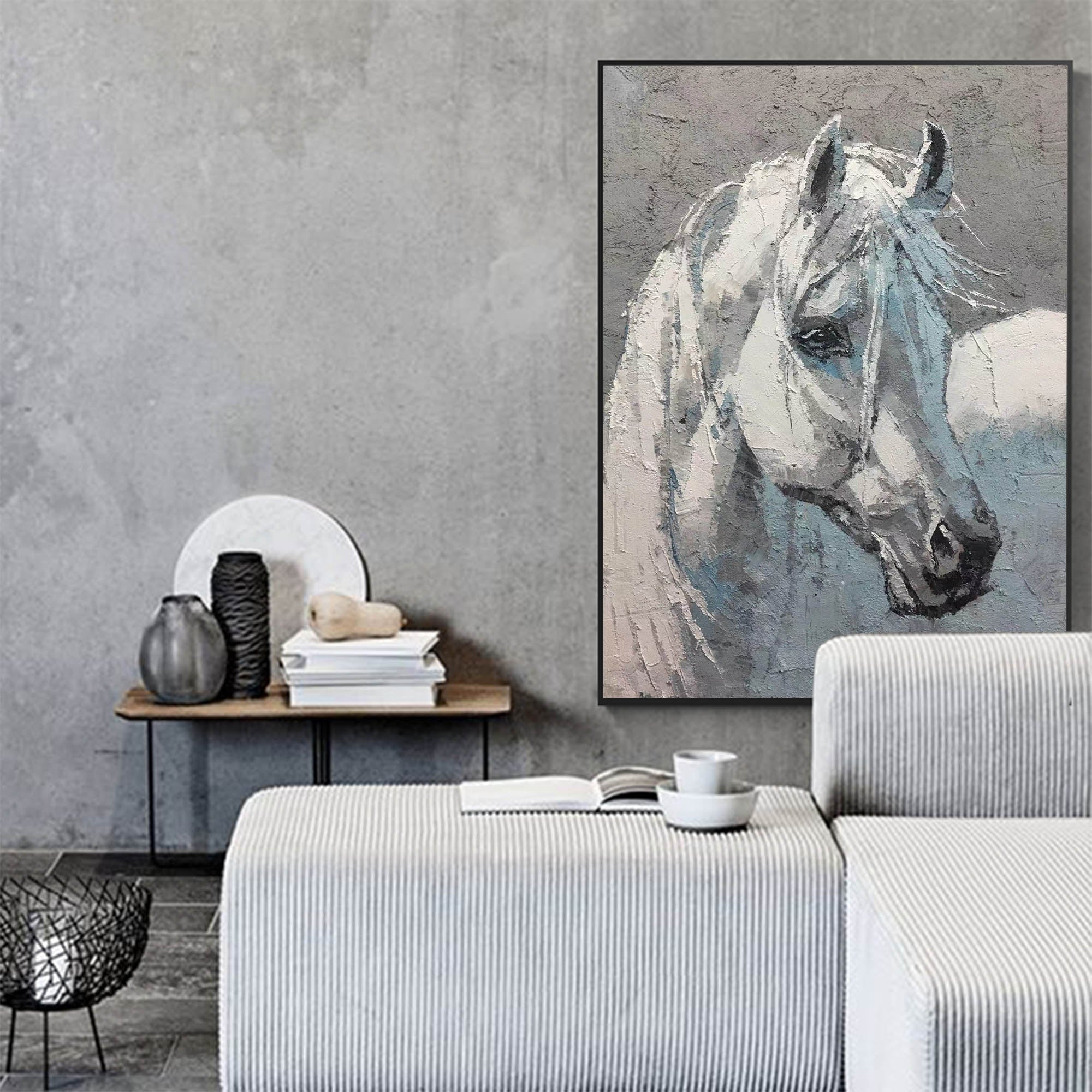 White Horse Painting #ANH40