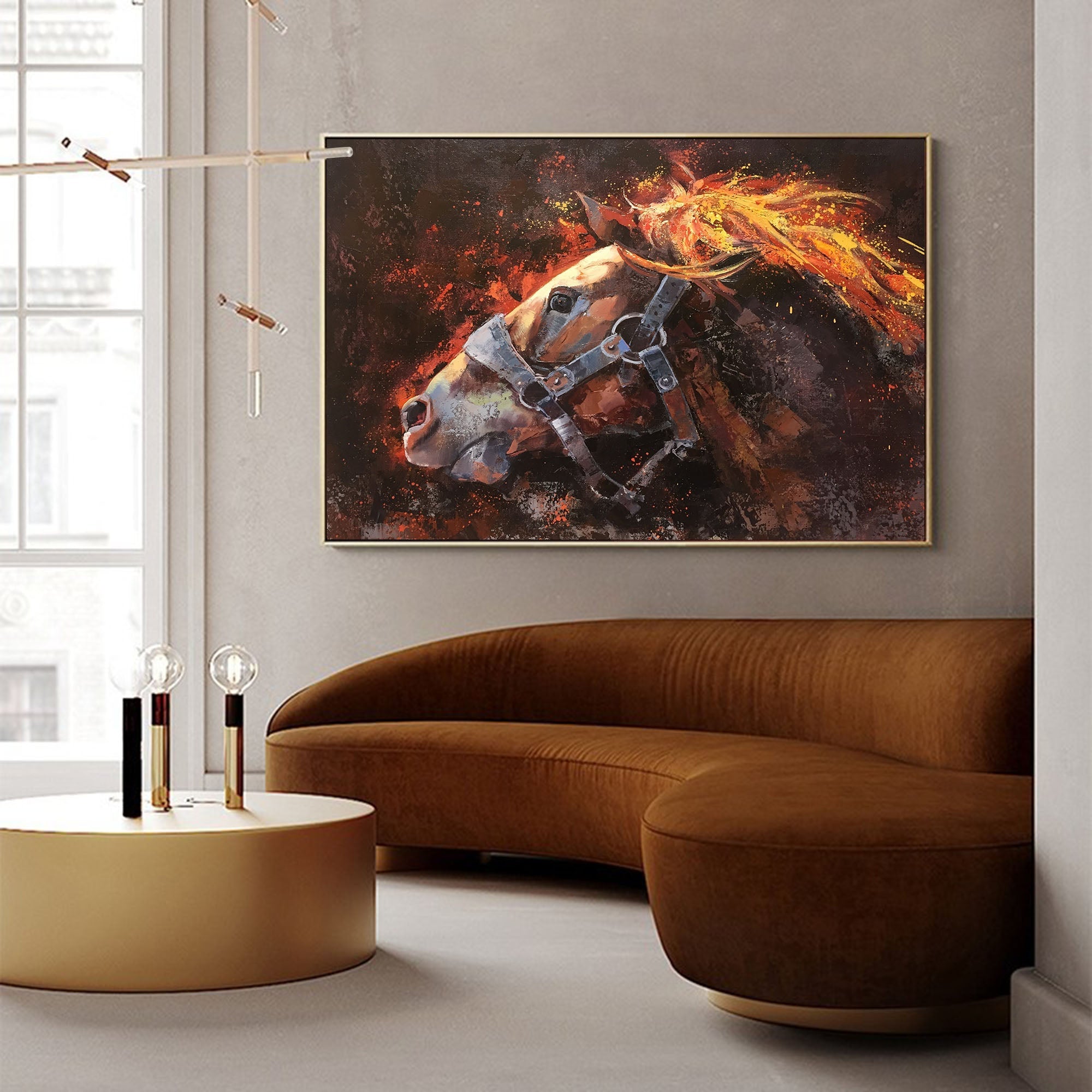 Modern Wild Horse Painting #ANH45