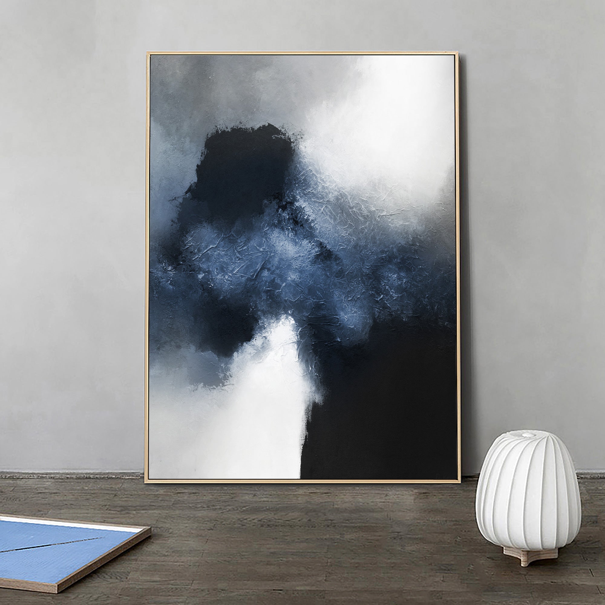 Blue Black Abstract Art #ABAV04