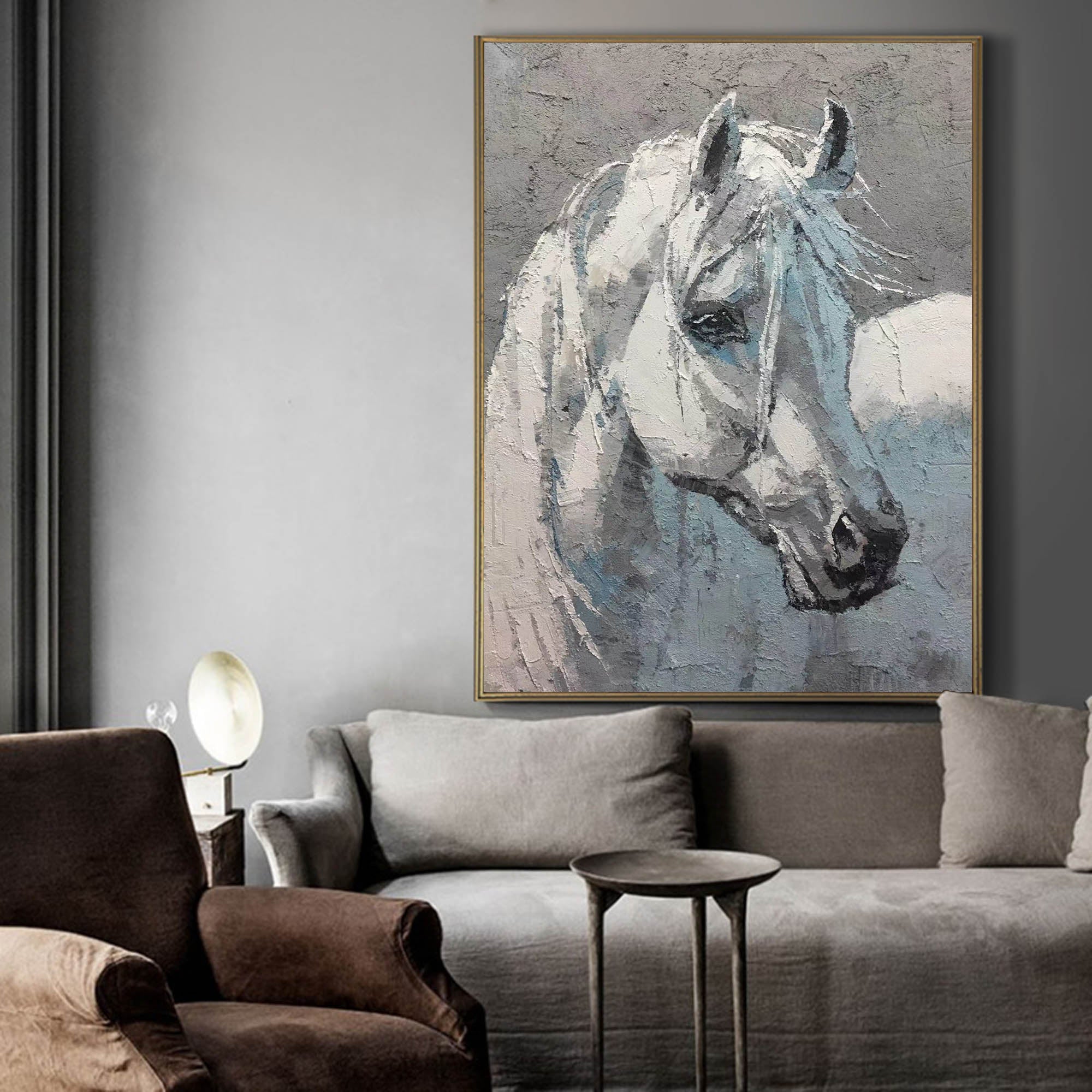 White Horse Painting #ANH40