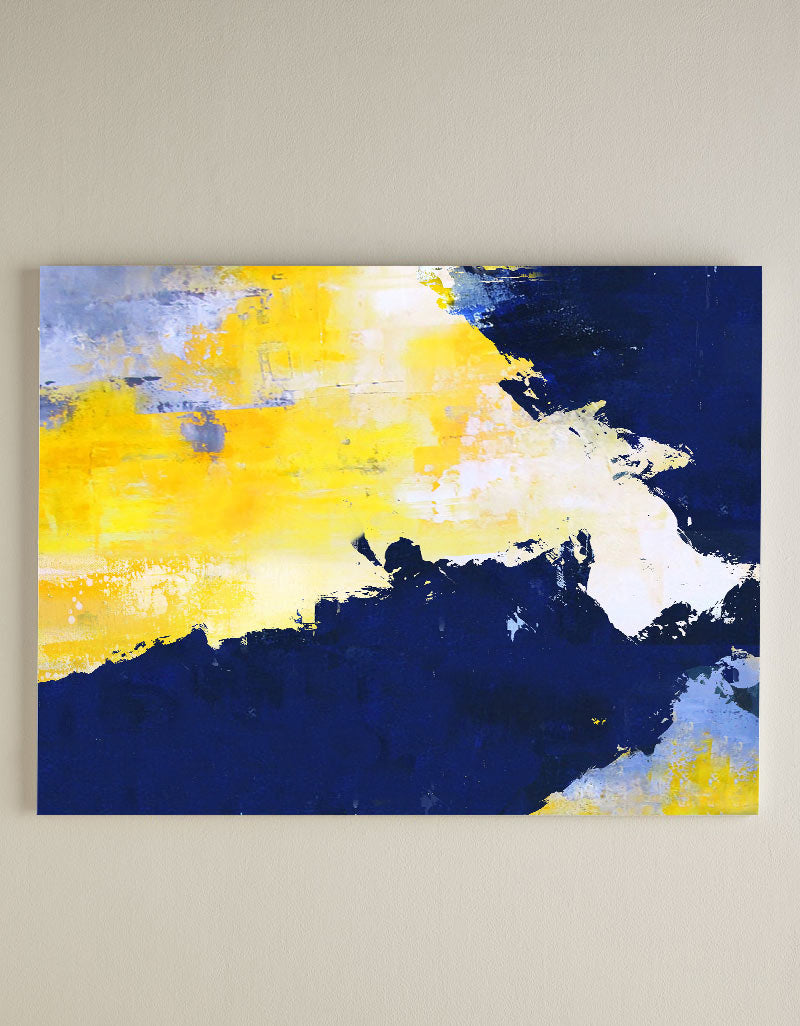 Blue And Yellow Abstract Art #ABAH27