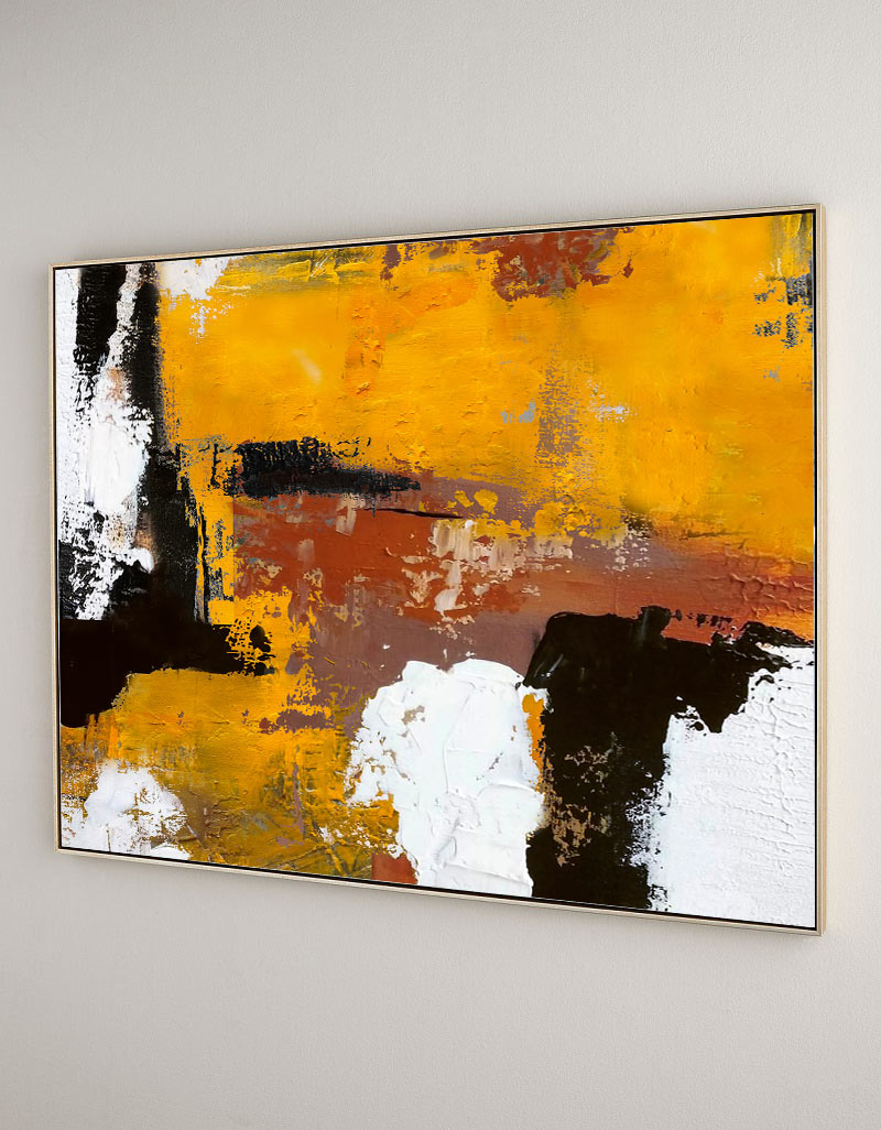 Burnt Orange Abstract Painting #ABAH24