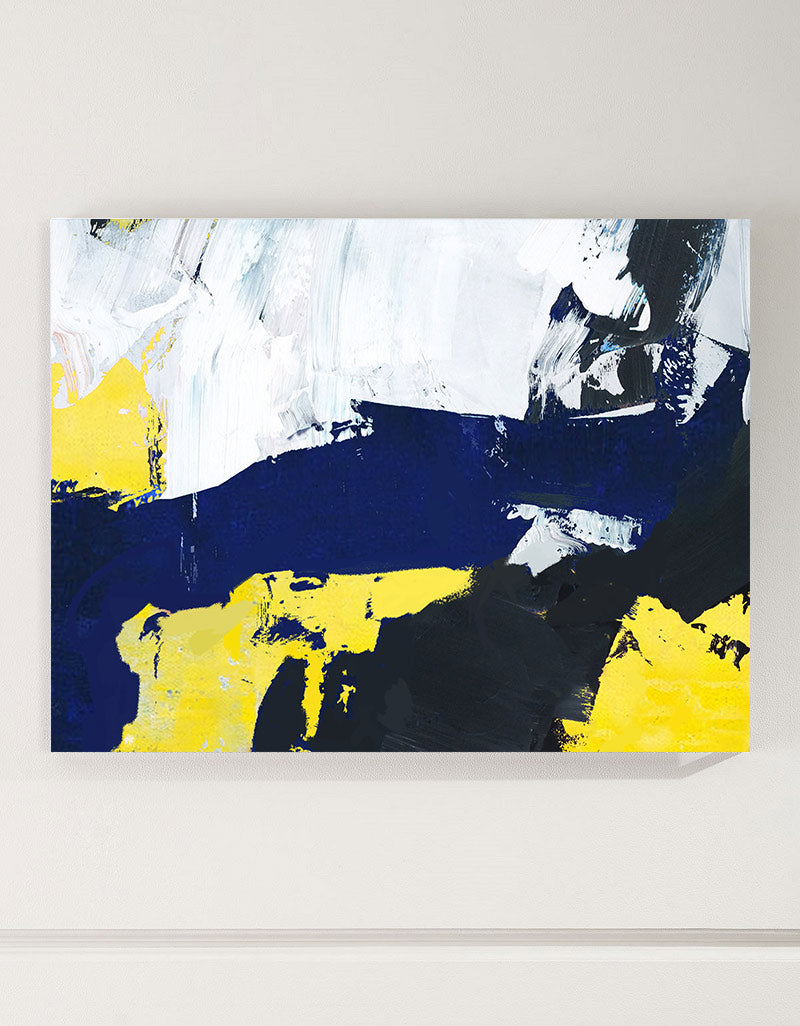 Blue Yellow Abstract Painting #ABAH29