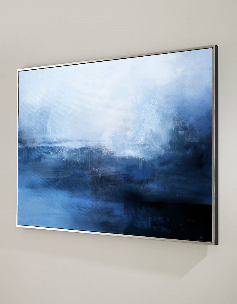 Blue Abstract Sea Landscape Painting #ABSH23