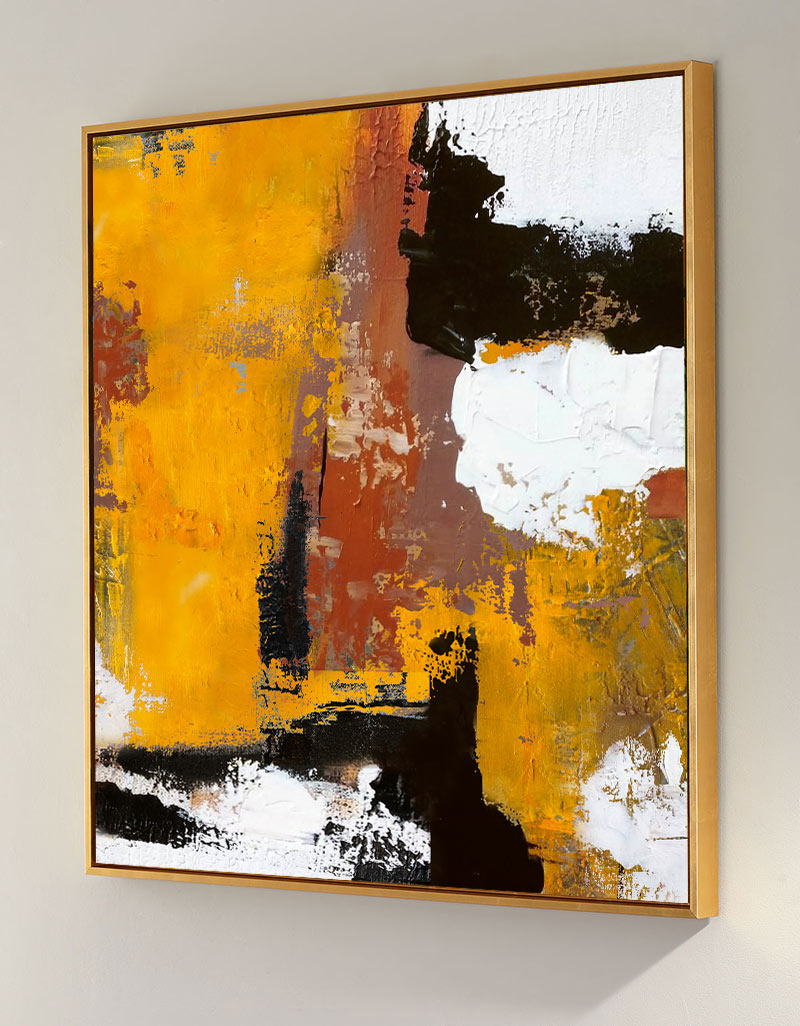 Deep Orange Abstract Painting #ABAS15