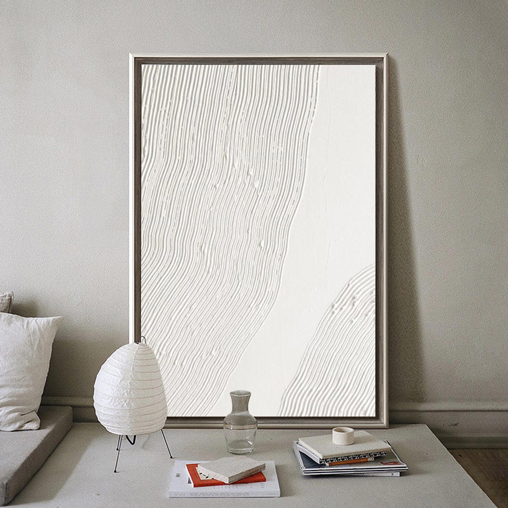 White Abstract Painting #ABAV138