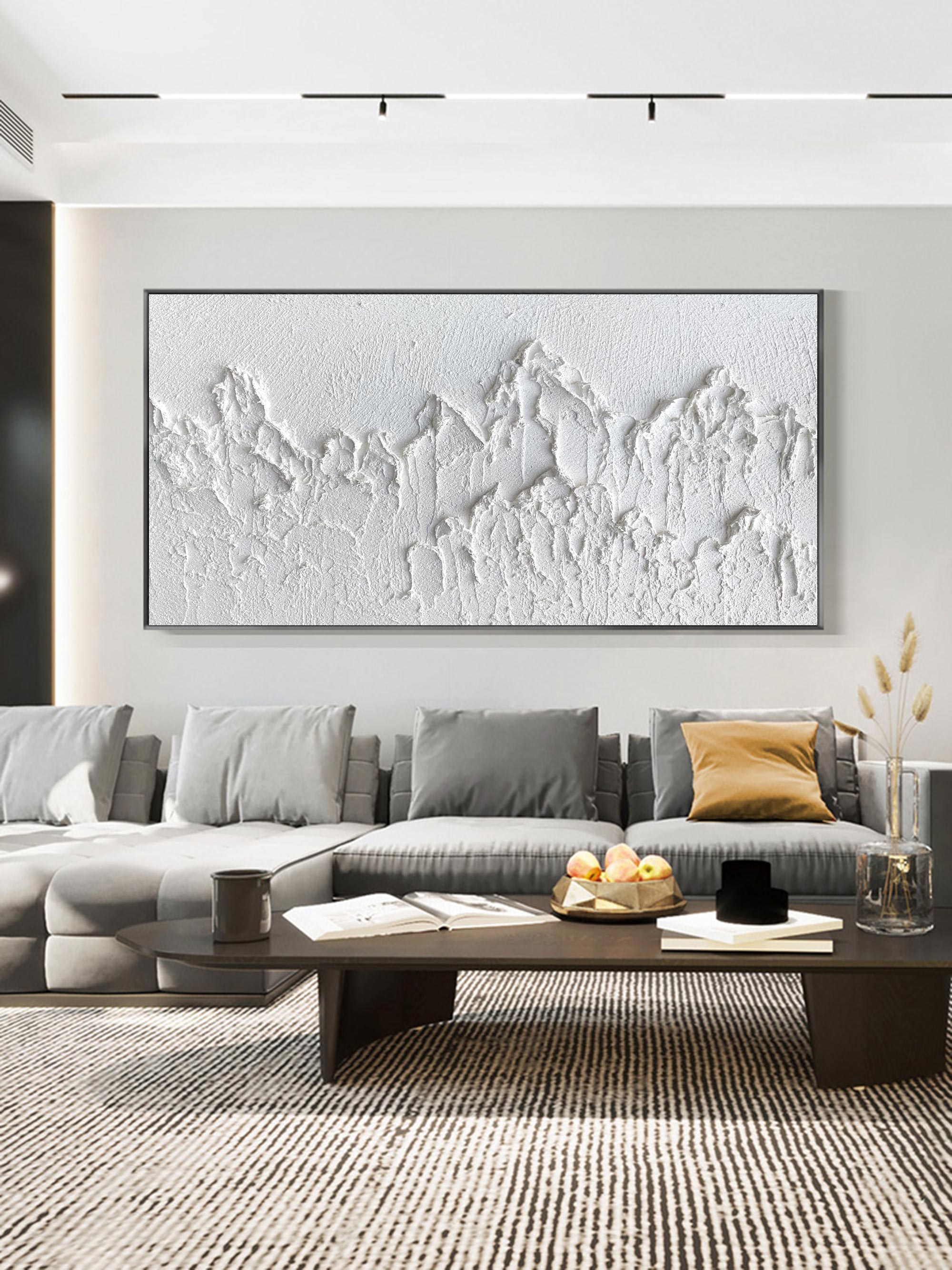 Luxury White Abstract Painting #ABAH41